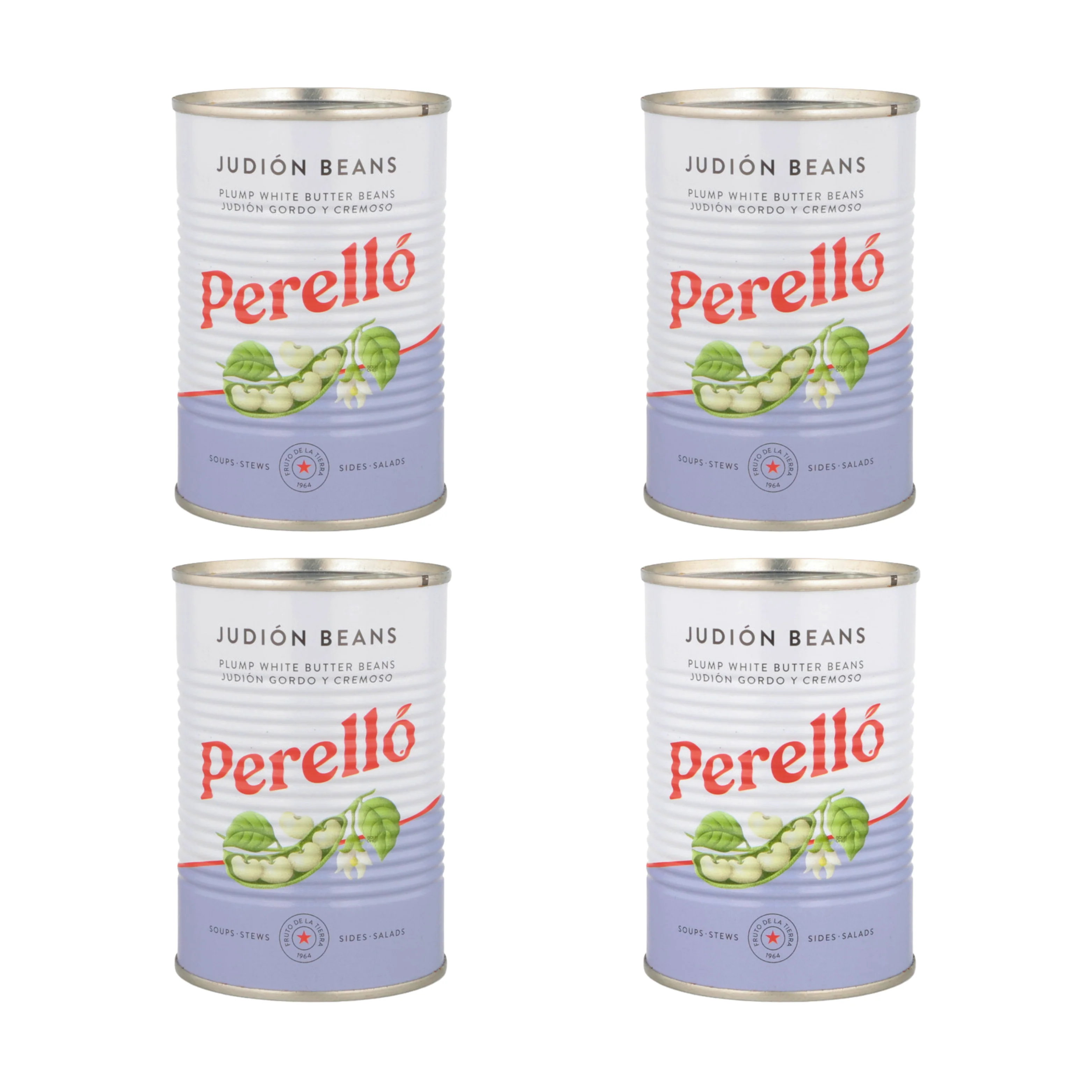 4x Perello Judion Butter Beans, 400g Tin