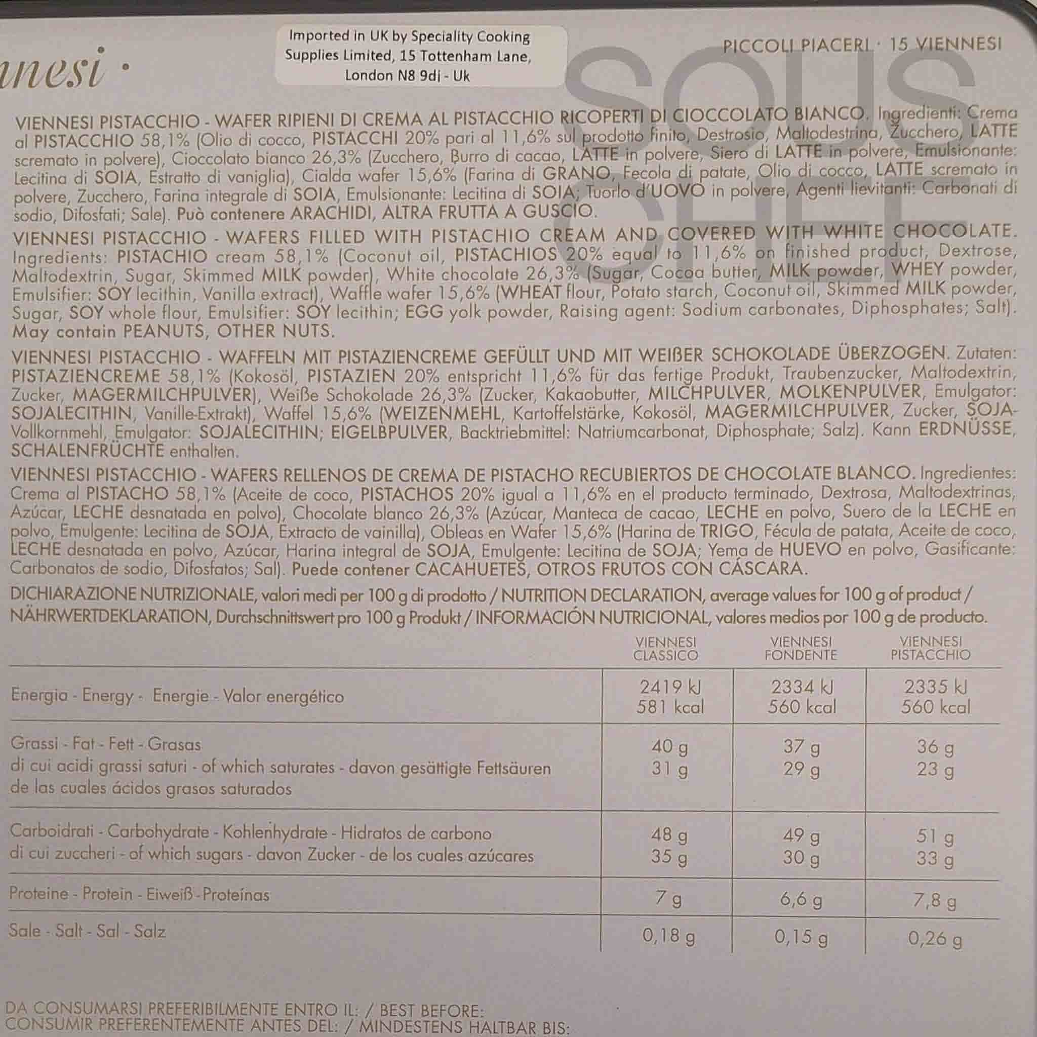 Short Dated Babbi Viennesi De Luxe Wafer Selection, 15 Pieces - Image 4