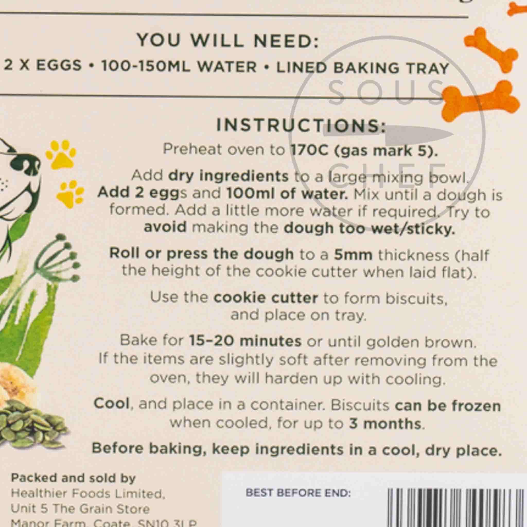Banana & Pumpkin Dog Biscuit Kit, 500g - Image 2