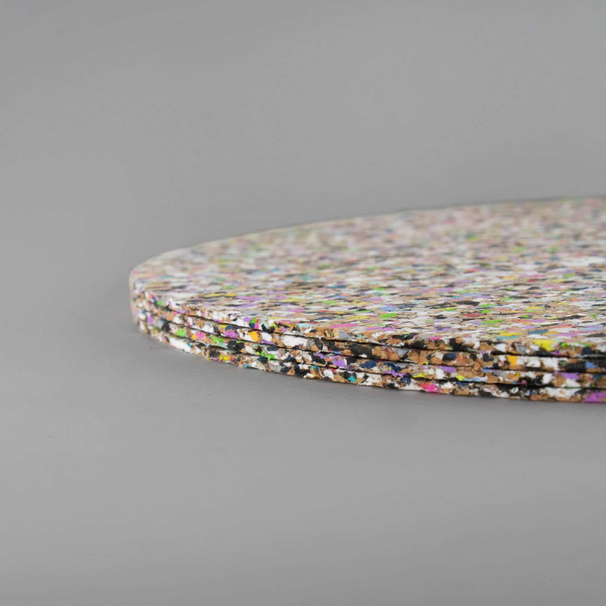 Set of 4 Beach Clean Recycled Cork Round Placemats, 30cm - Image 3