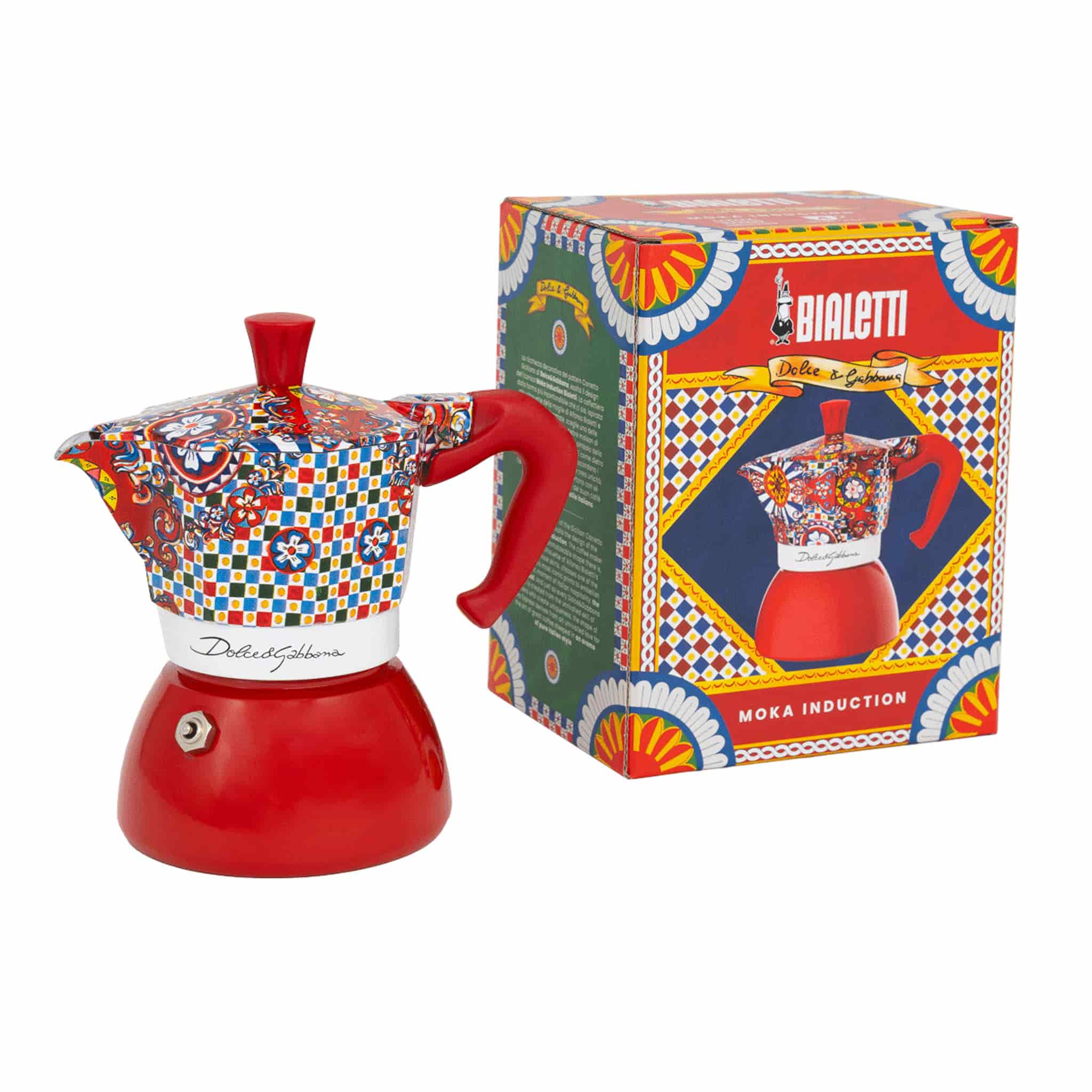 Bialetti x Dolce & Gabbana Red Moka Induction Coffee Maker, 4 Cup - Image 3