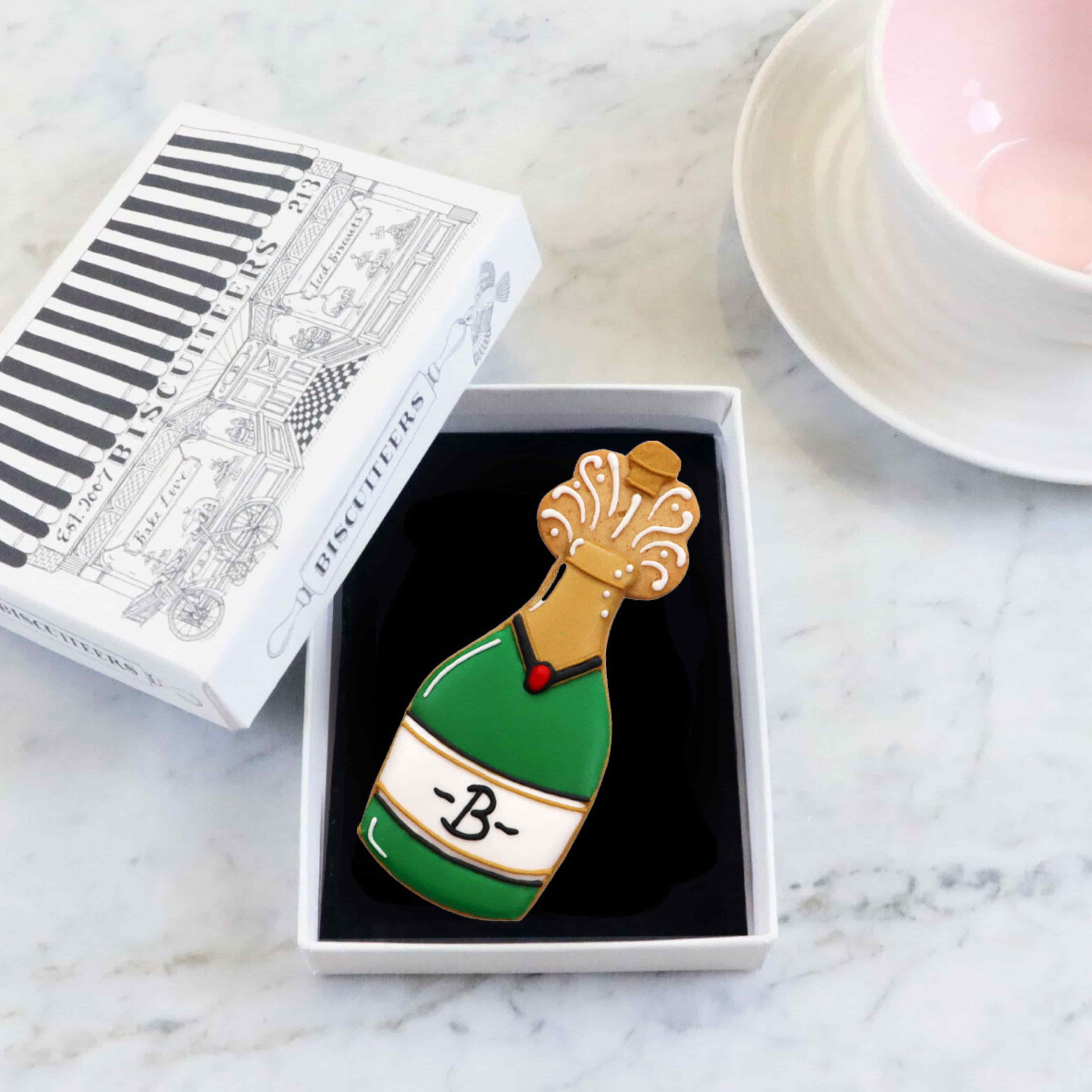 Biscuiteers Champagne Letterbox Iced Biscuit, 15g - Image 2