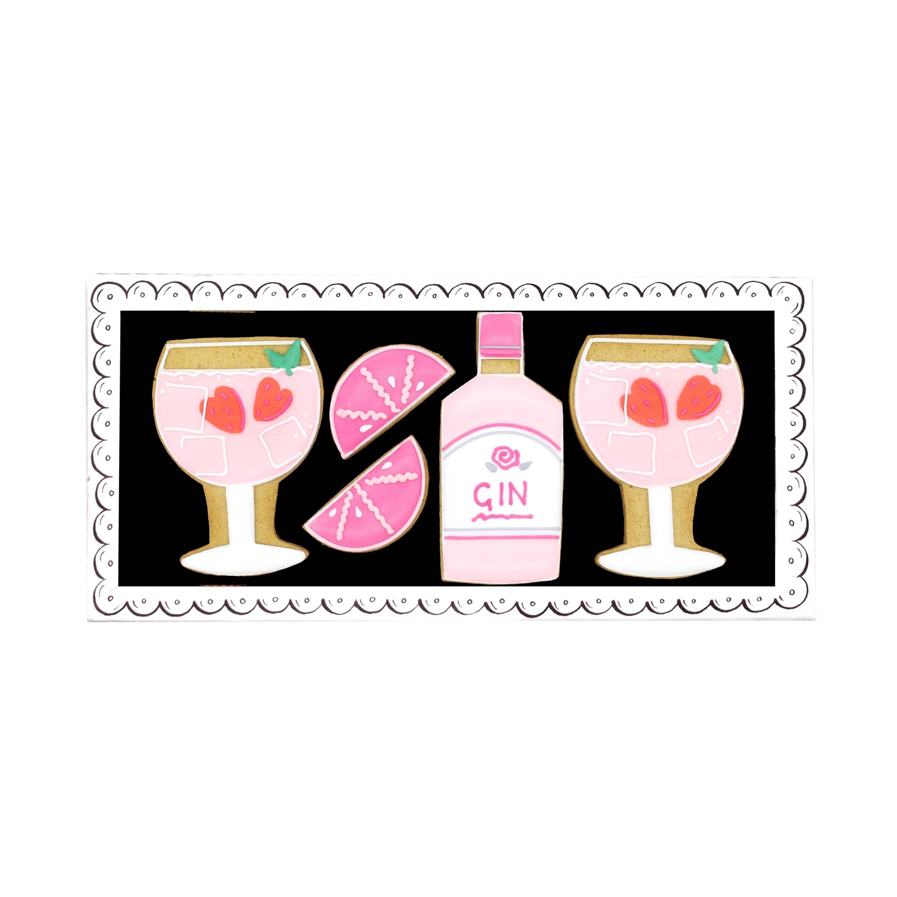 Biscuiteers Gin & Tonic Large Letterbox Iced Biscuits, 65g