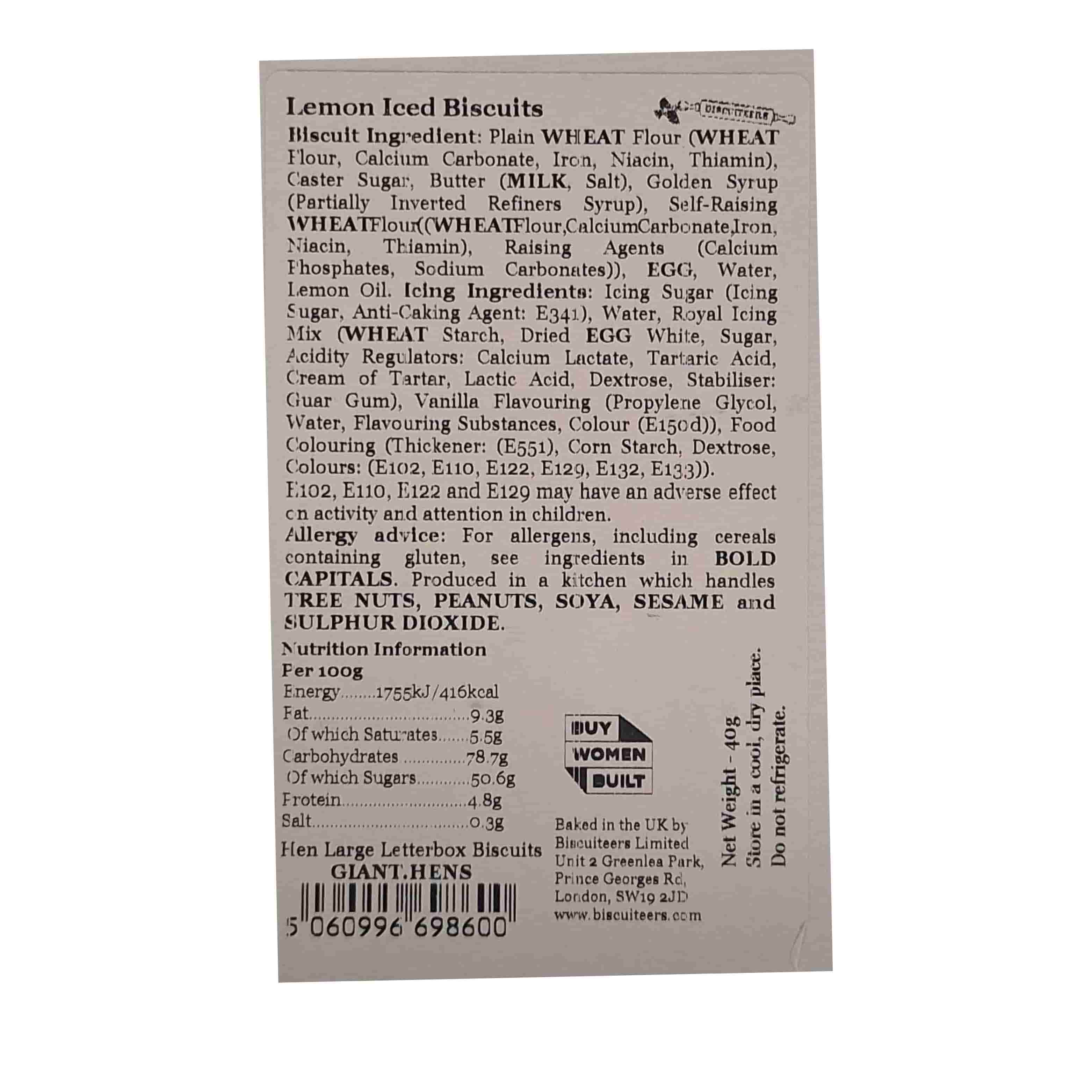 Biscuiteers Three Hens Large Letterbox Iced Biscuit, 40g - Image 3