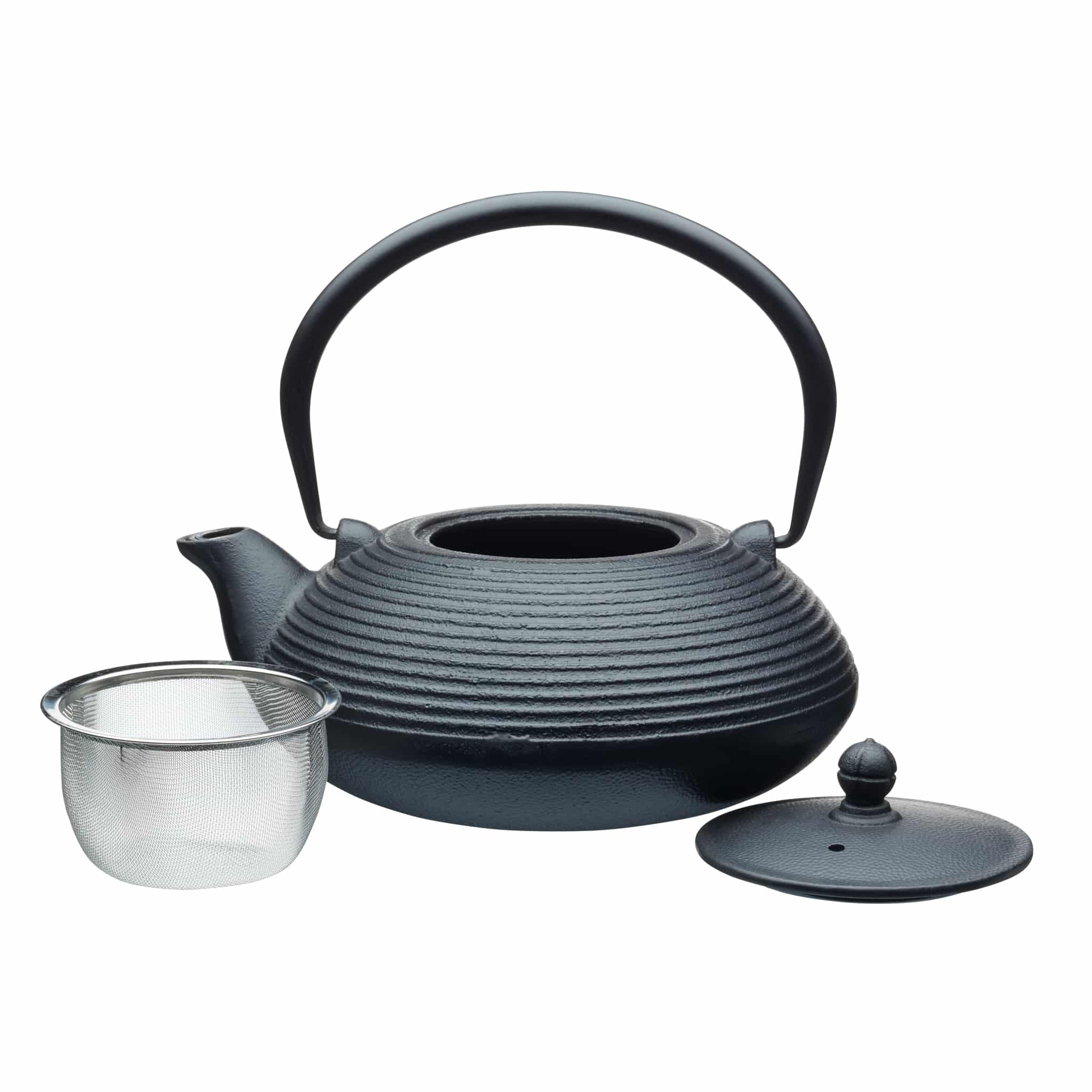 Black Cast Iron Teapot, 900ml - Image 2