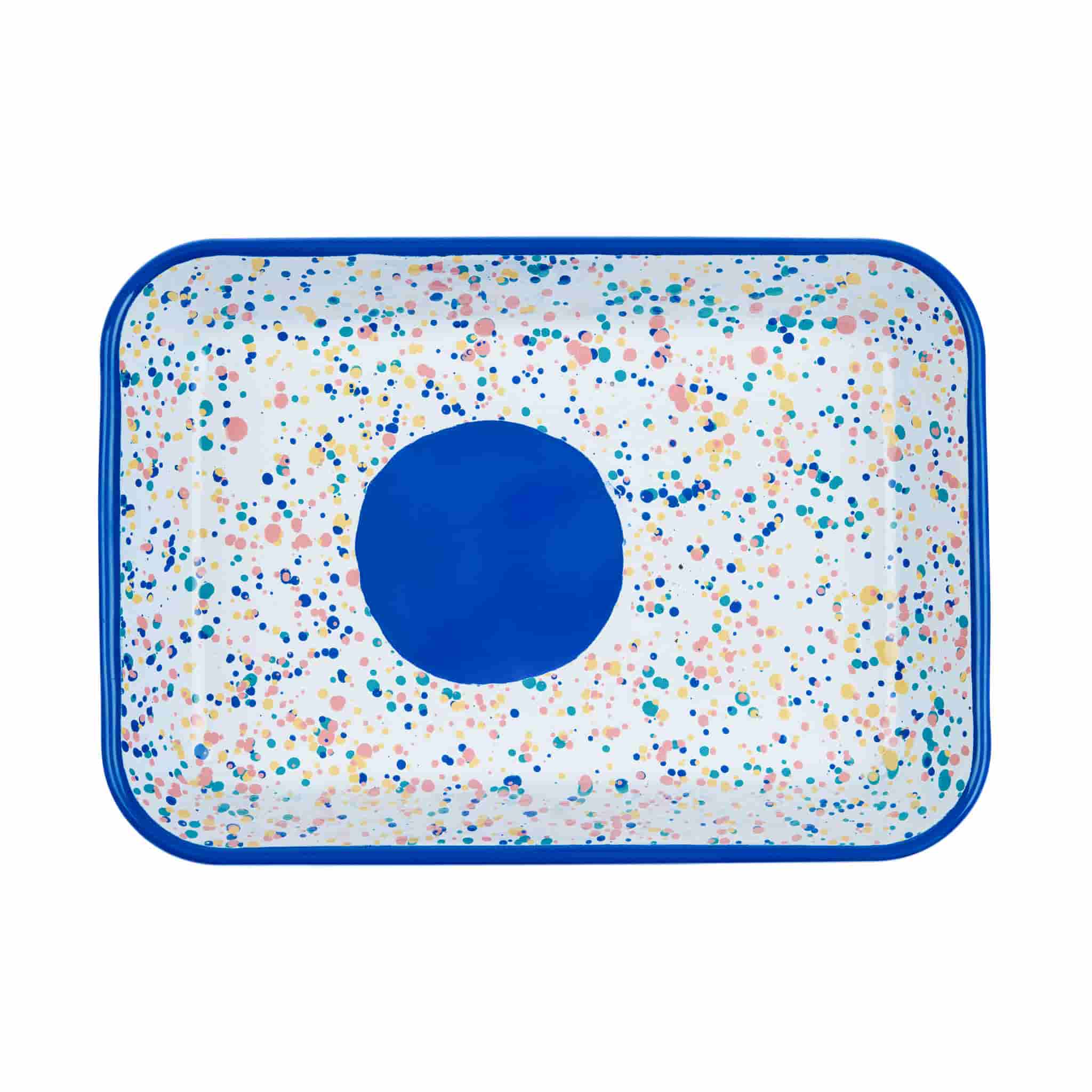 Blue Dot Enamel Roasting & Serving Dish - Image 4