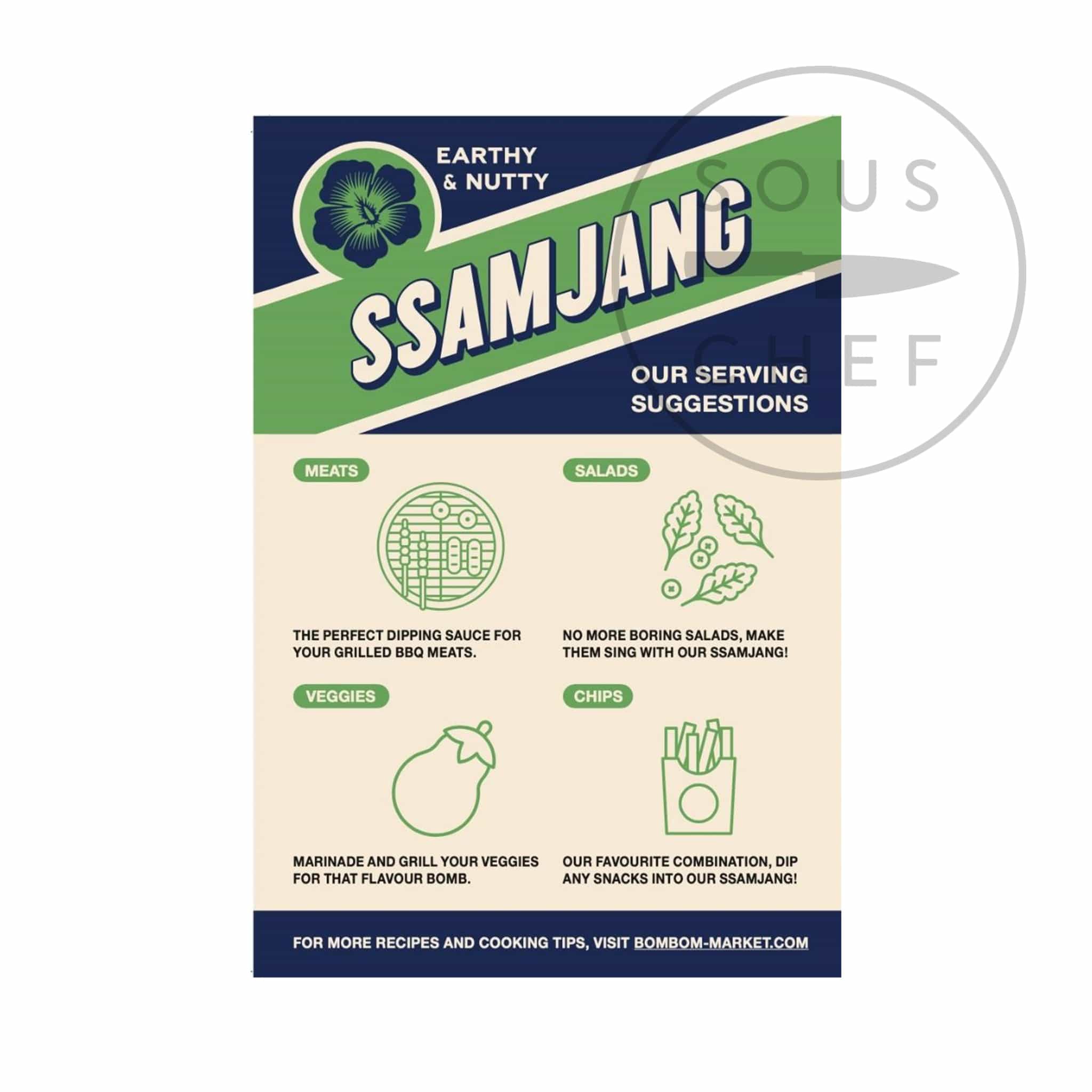 Bombom Korean Ssamjang Seasoned Soybean Sauce, 190g - Image 5