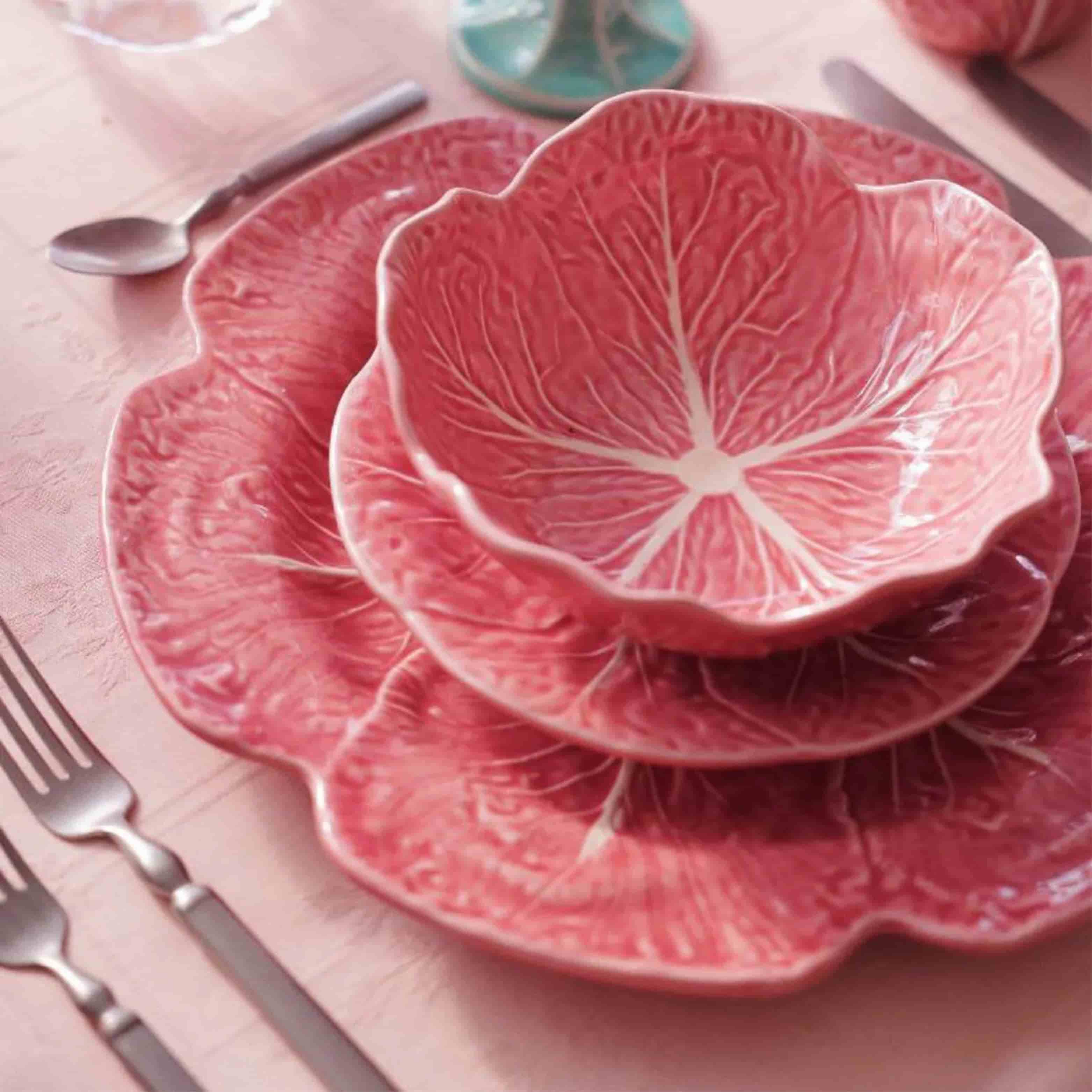 Bordallo Pinheiro Pink Cabbage Dinner Plate, 26cm - Image 2
