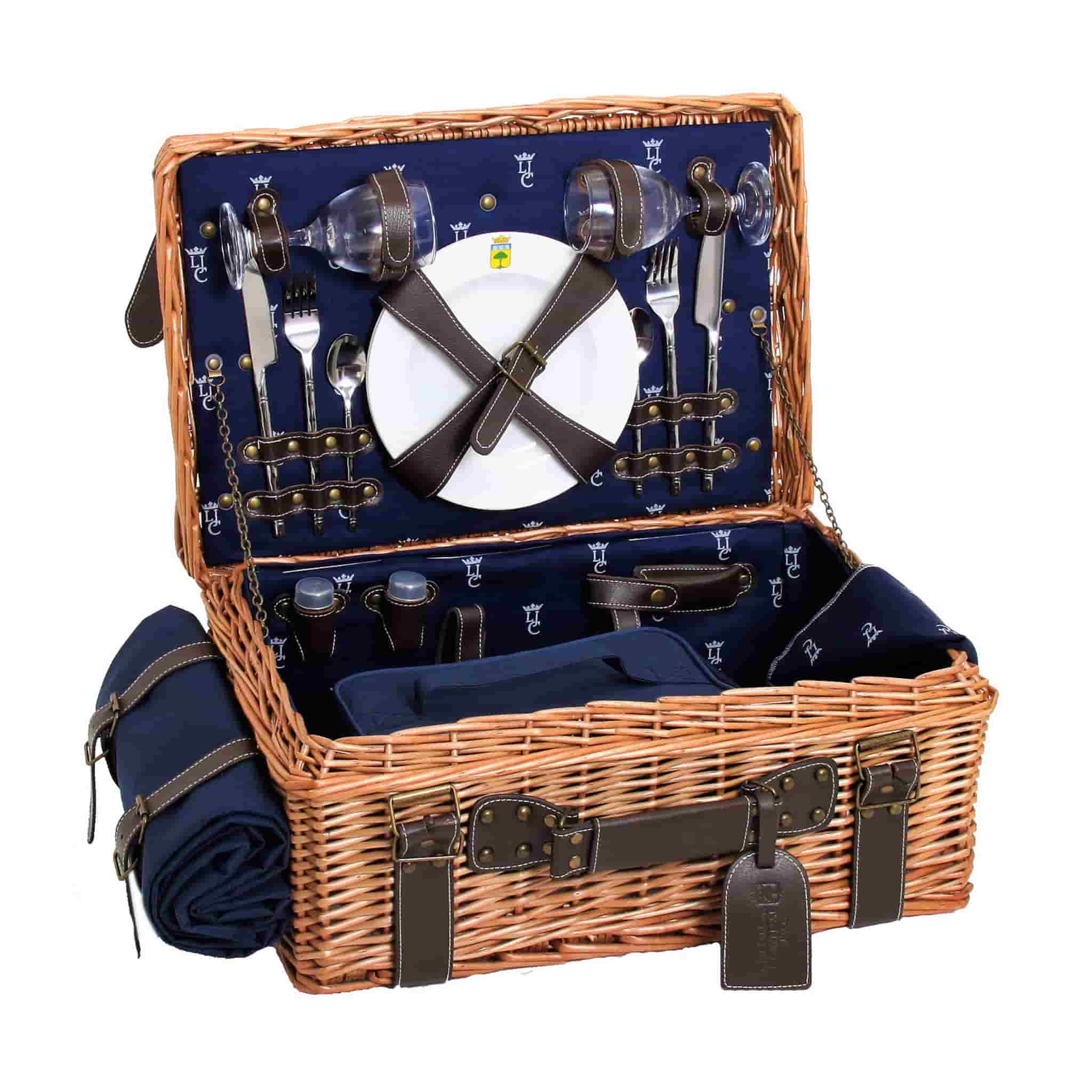 Champs-Elysees Navy Picnic Hamper - Image 6