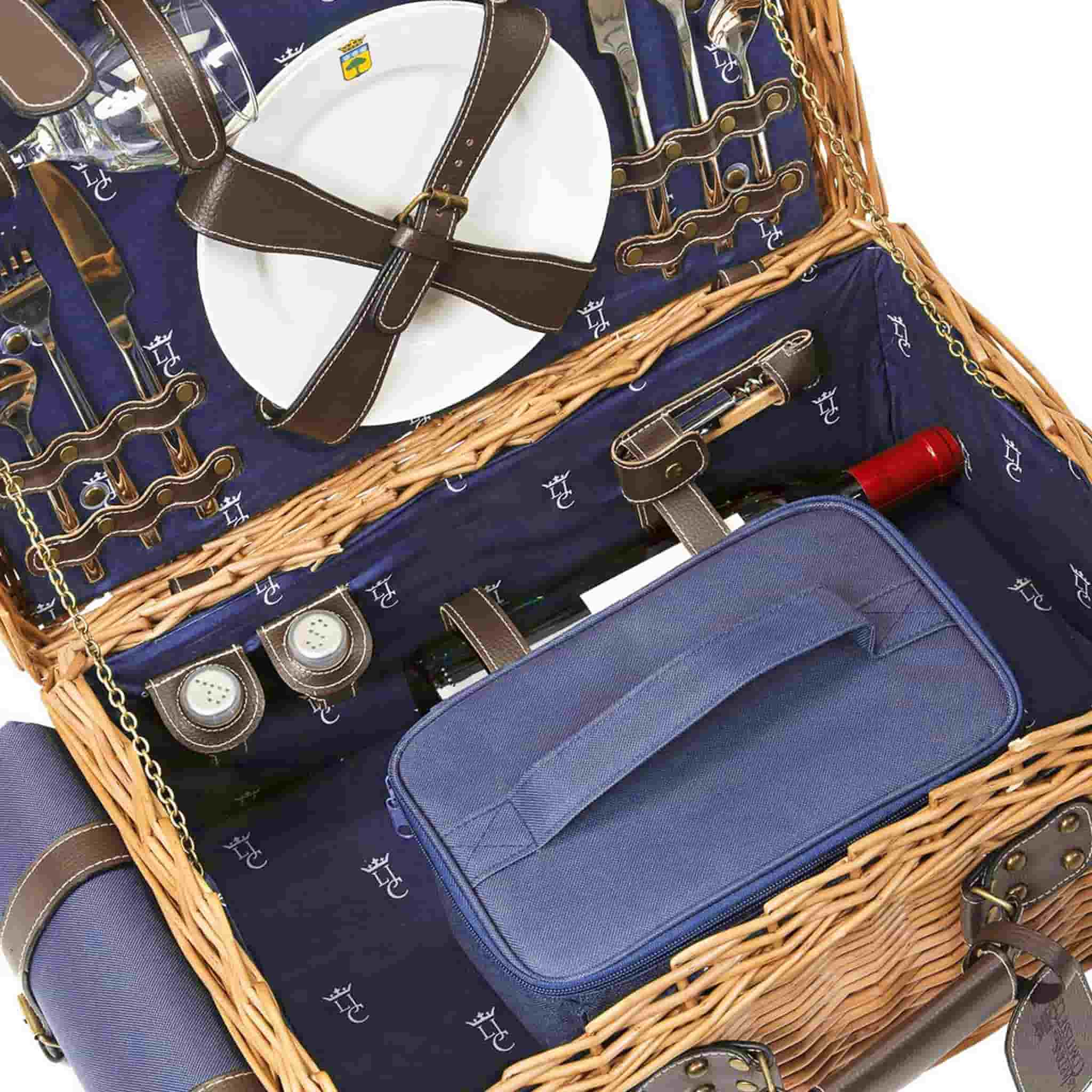 Champs-Elysees Navy Picnic Hamper - Image 7