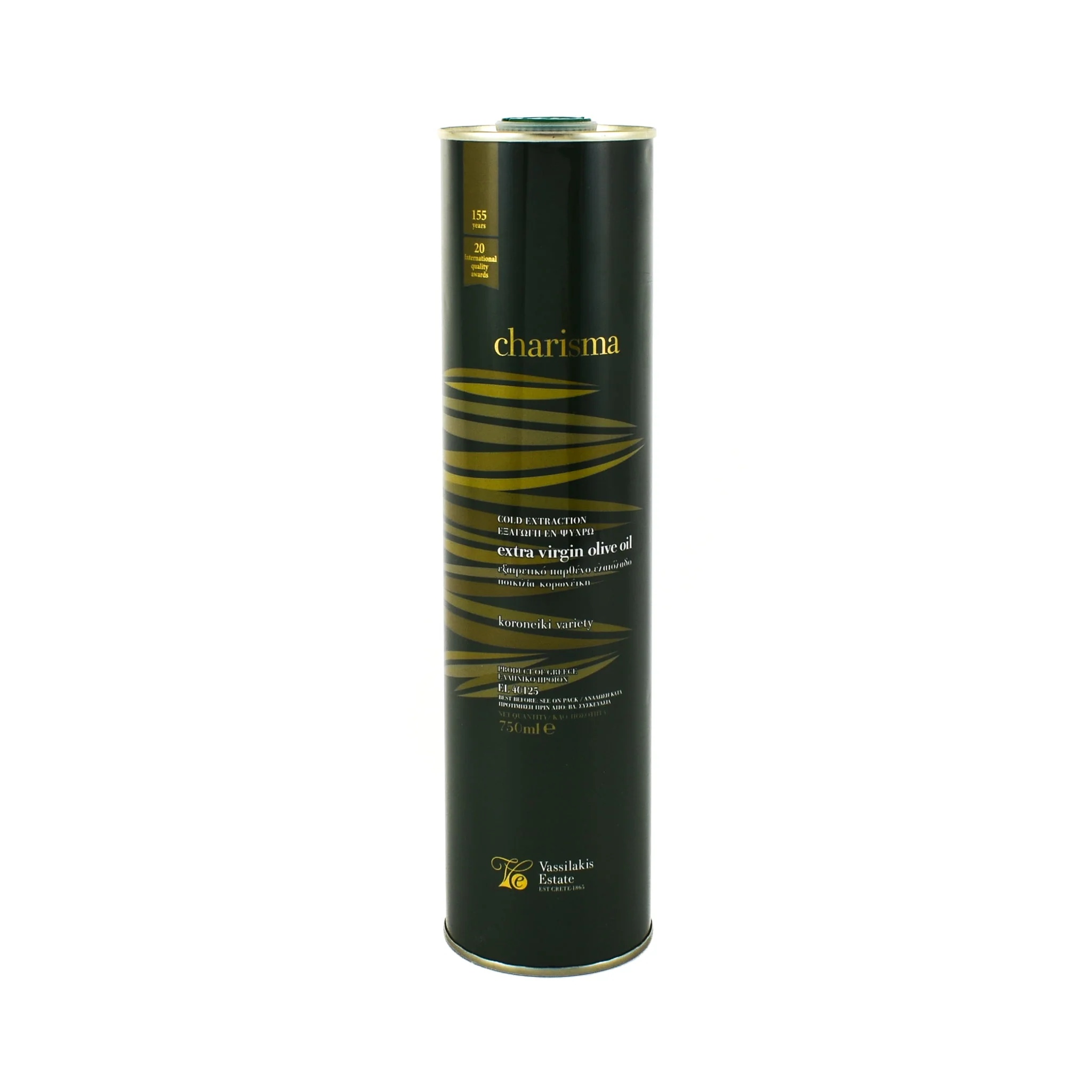 Charisma Greek Extra Virgin Olive Oil Tin