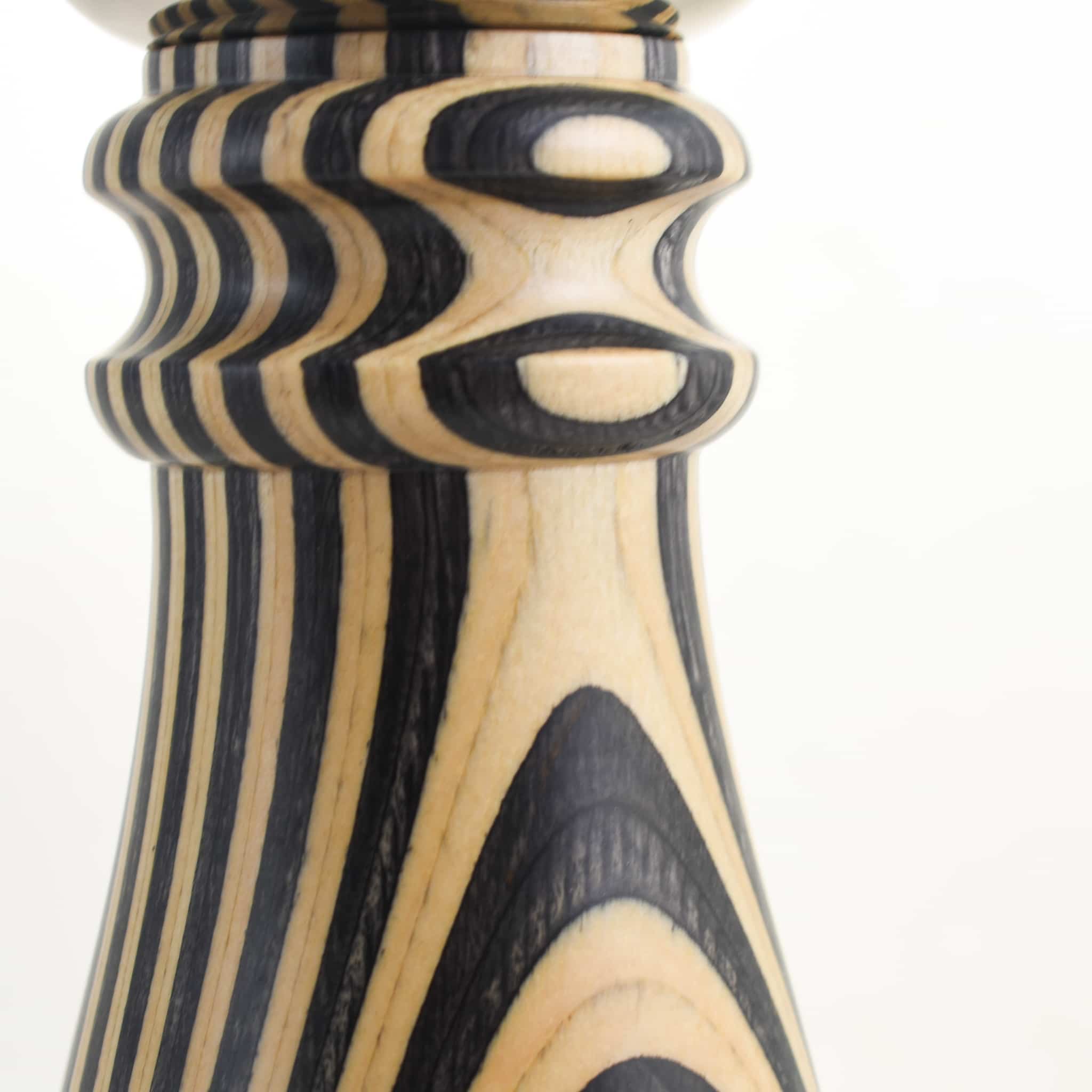 Chiarugi Black & White Stripe Pepper Mill, 28cm - Image 2