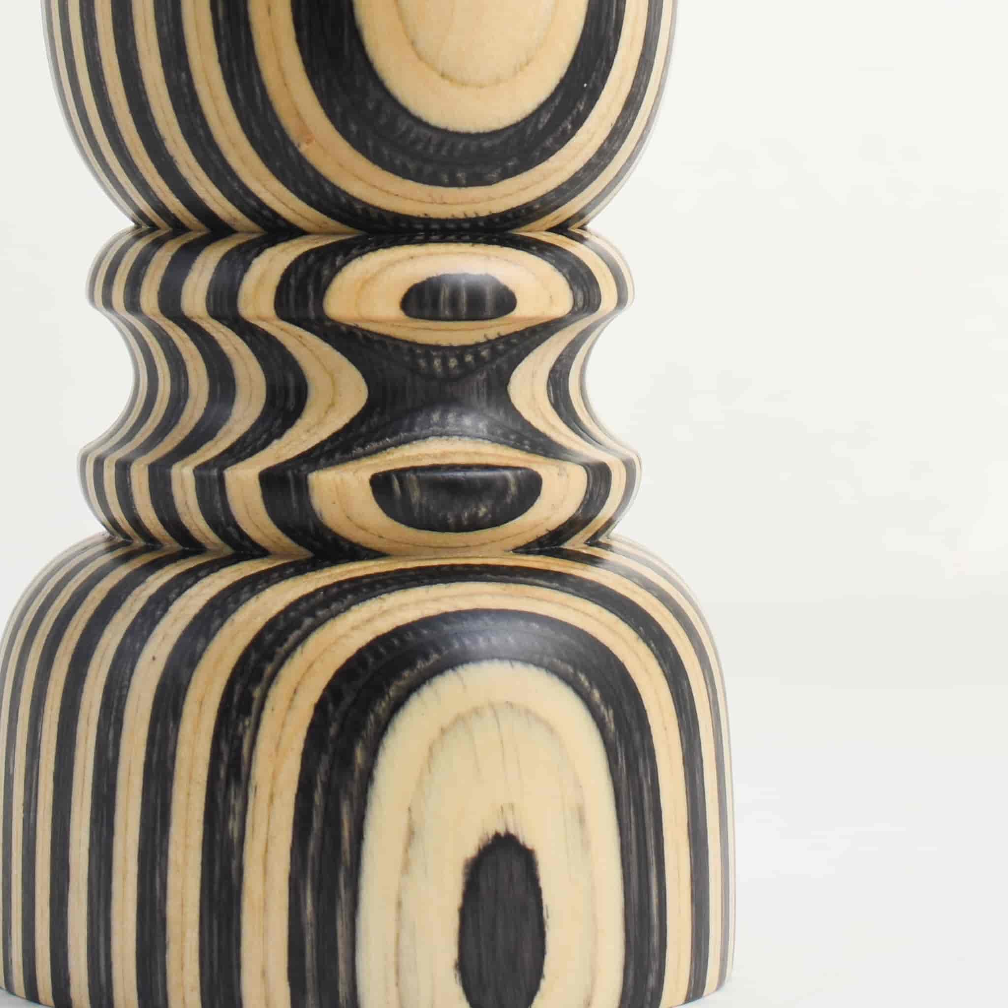 Chiarugi Black & White Stripe Pepper Mill, 28cm - Image 3