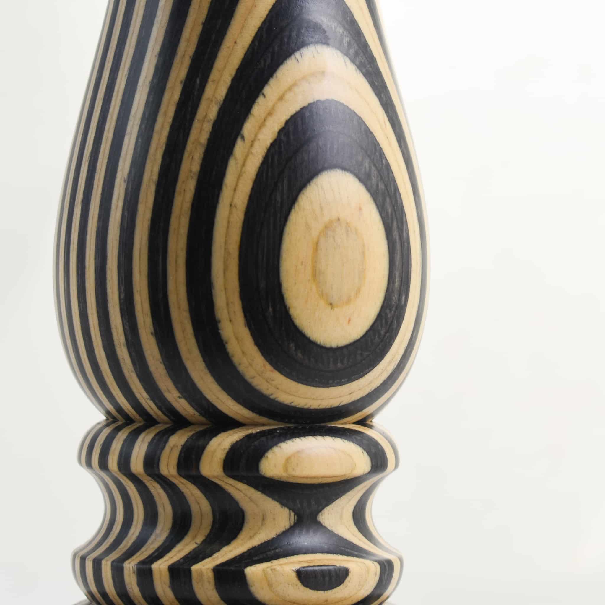 Chiarugi Black & White Stripe Pepper Mill, 28cm - Image 4