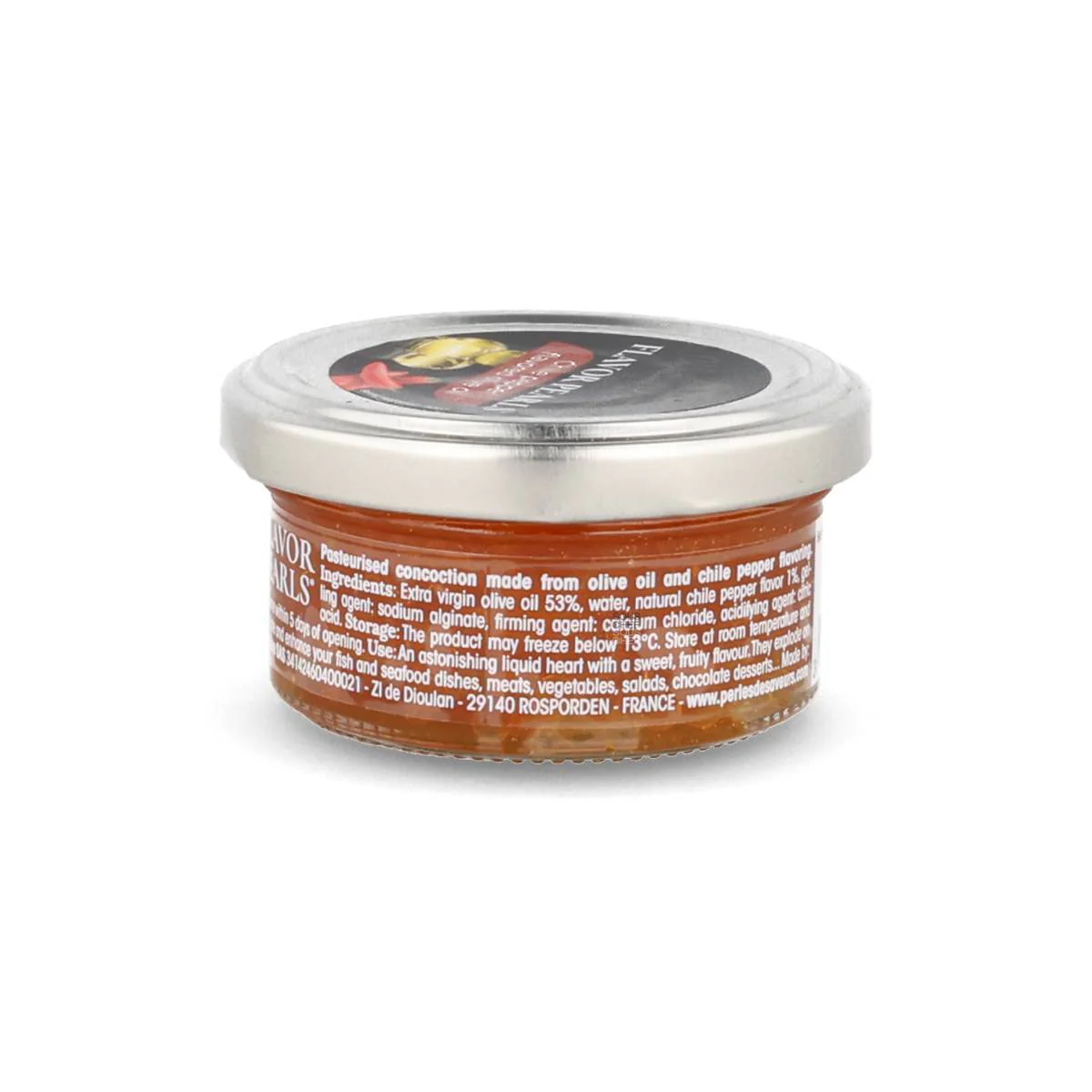 Christine Le Tennier Extra Virgin Olive Oil & Chili Pearls, 45g - Image 3