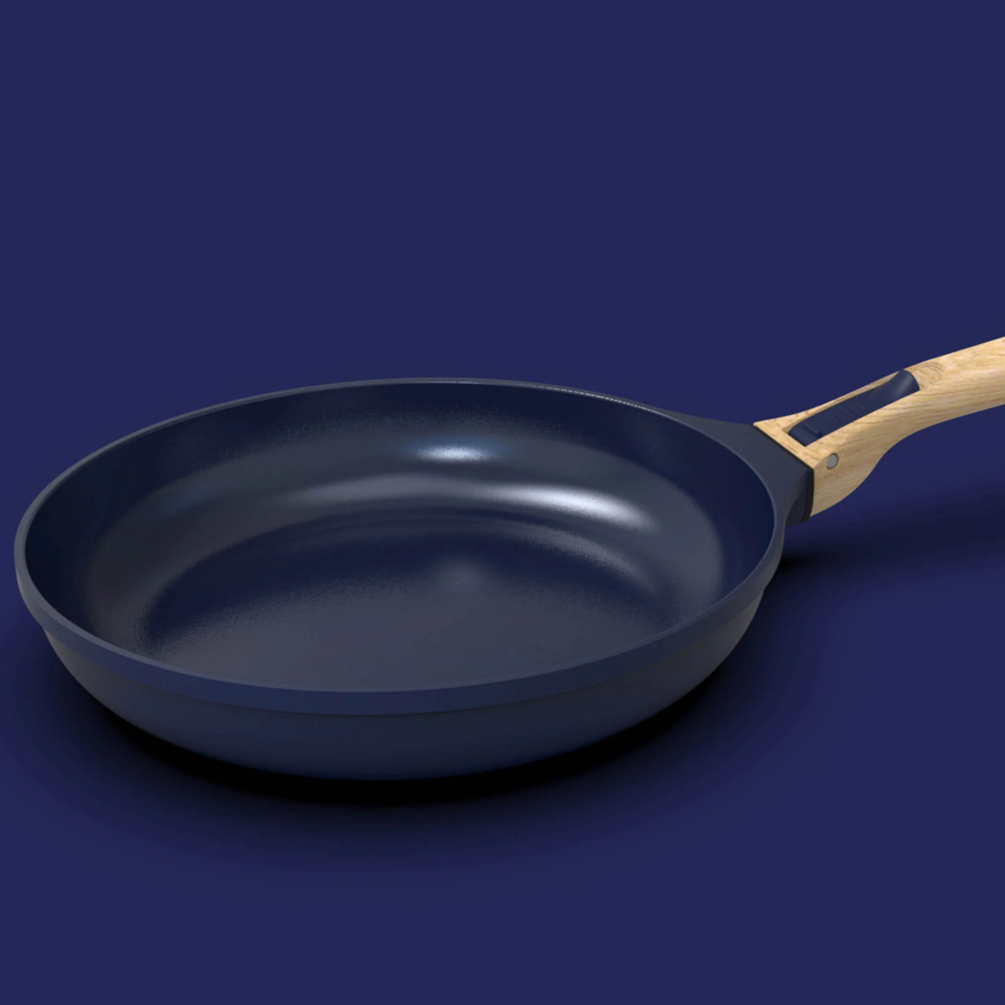 Cookut Lightweight Non-Stick 3 Piece Cookware Set with Detachable Handles, Blue, BPA-Free - Image 4