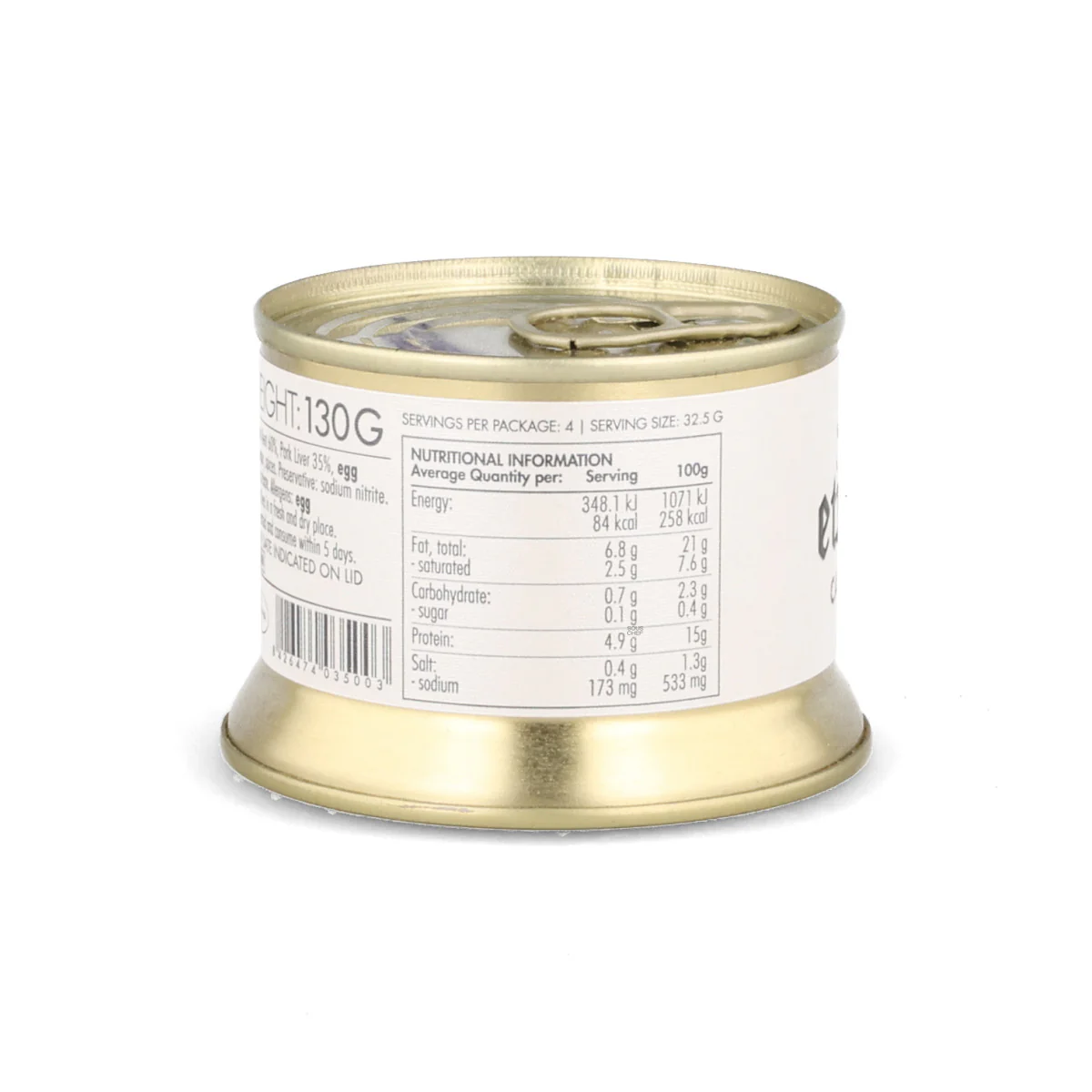Country Pate with Pork & Cognac, 130g - Image 3