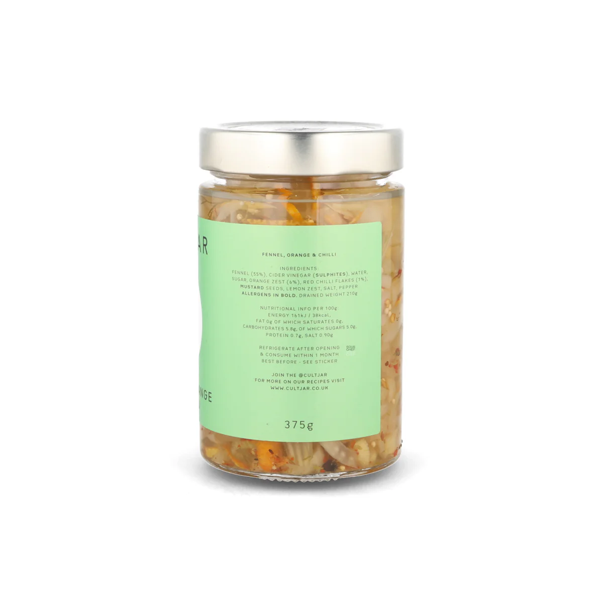 Cultjar Fennel, Orange & Chilli Pickle, 370g - Image 2