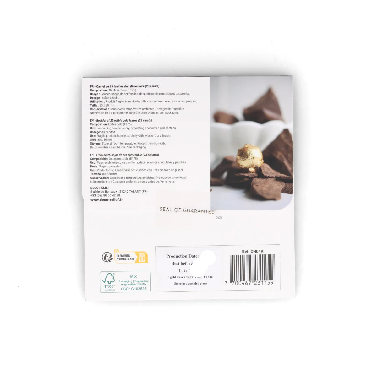 Deco Relief Edible Gold Sheets - Image 2