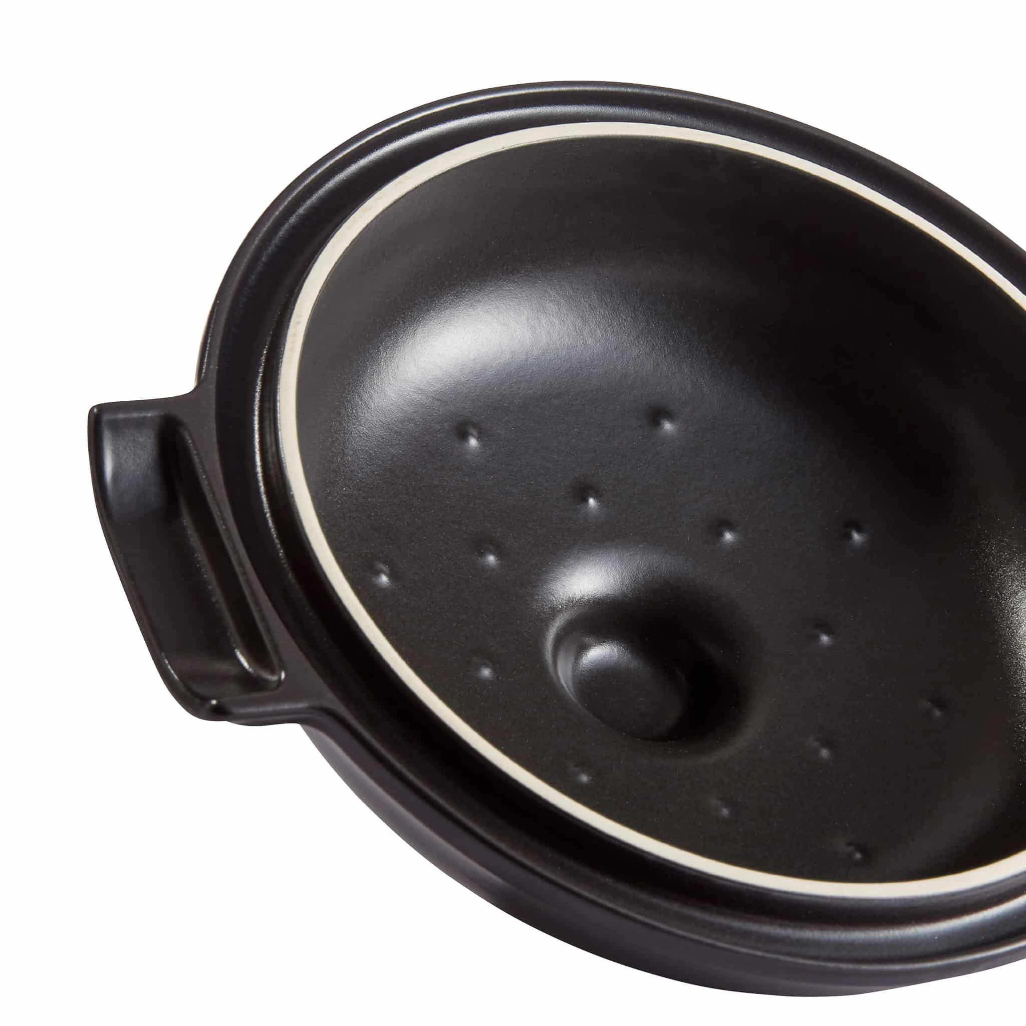 Emile Henry Delight Black Ceramic Induction Cocotte, 27cm - Image 3