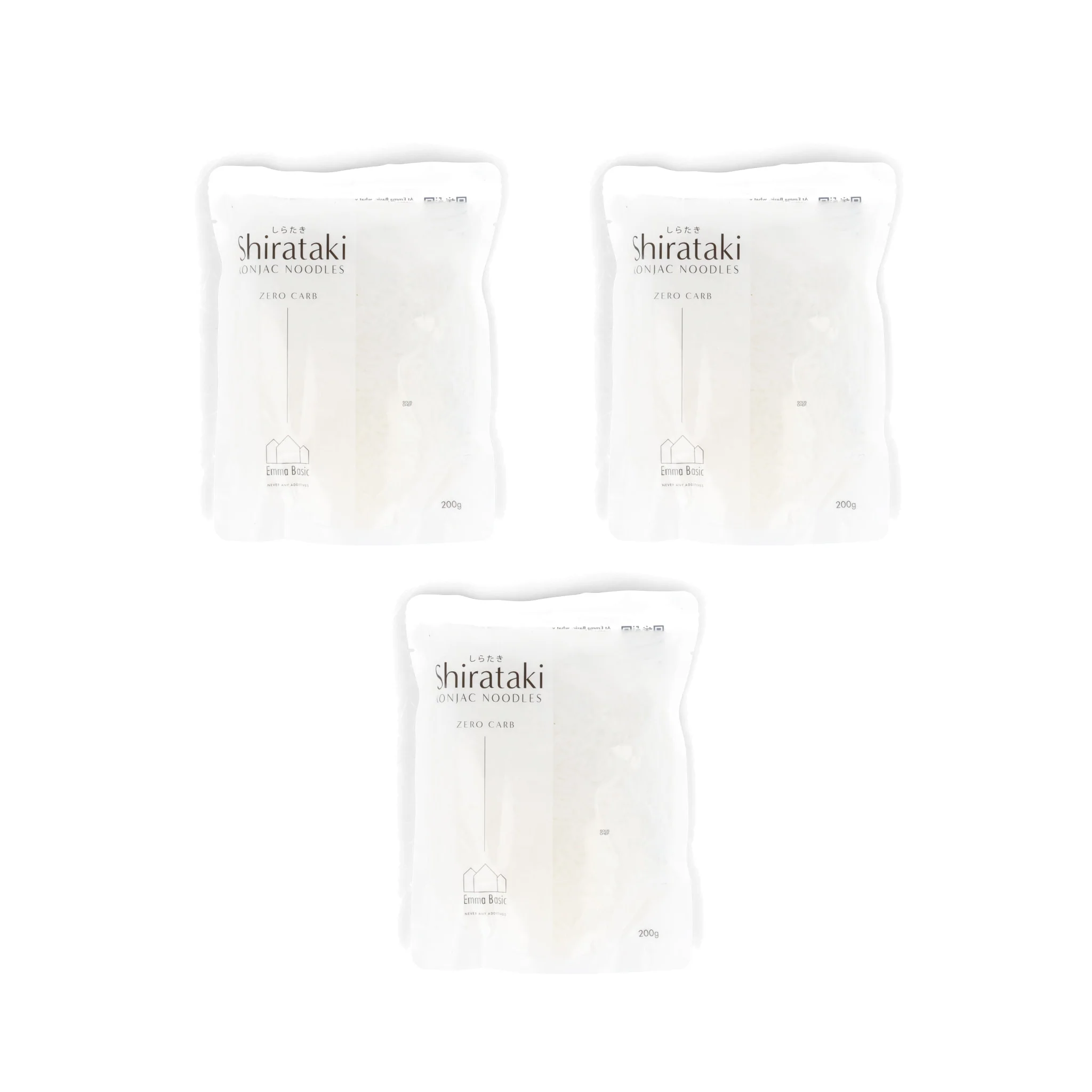 3x Emma Basic Shirataki Konjac Noodles, 200g