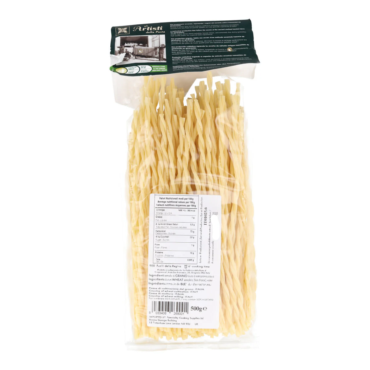 Gli Artisti della Pasta IGP Fusilli della Regina, 500g - Image 2