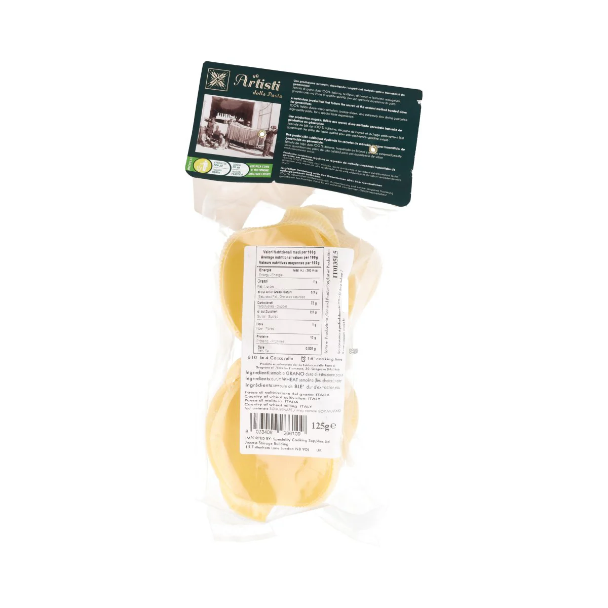 Gli Artisti della Pasta IGP Le 4 Caccavelle in Bag, 125g - Image 2