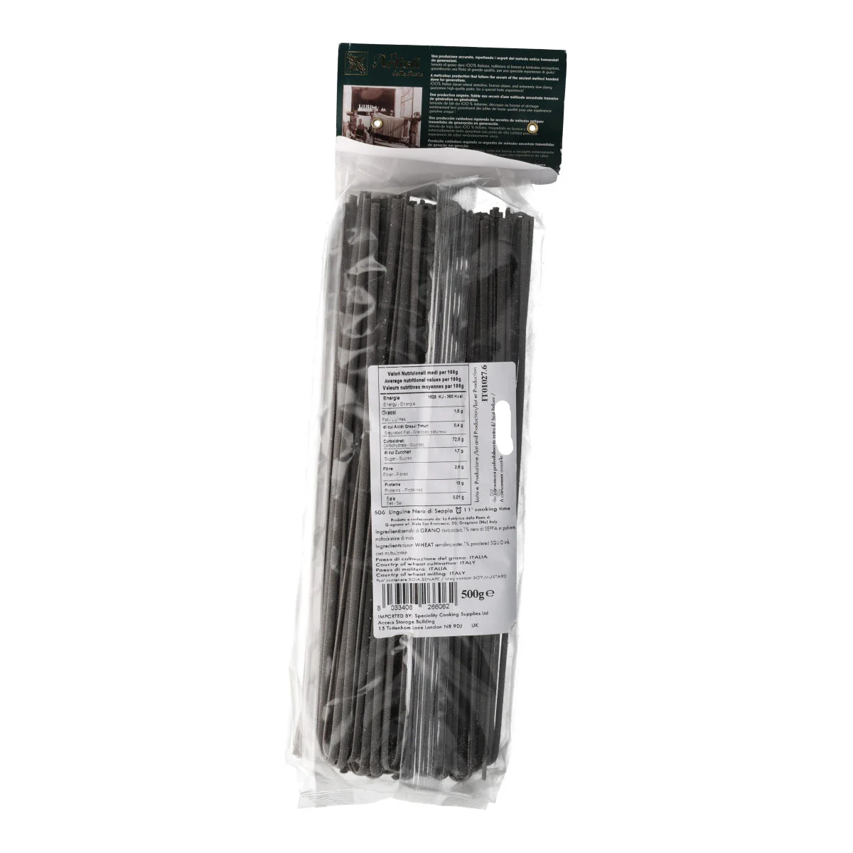 Gli Artisti della Pasta IGP Squid Ink Linguine, 500g - Image 2