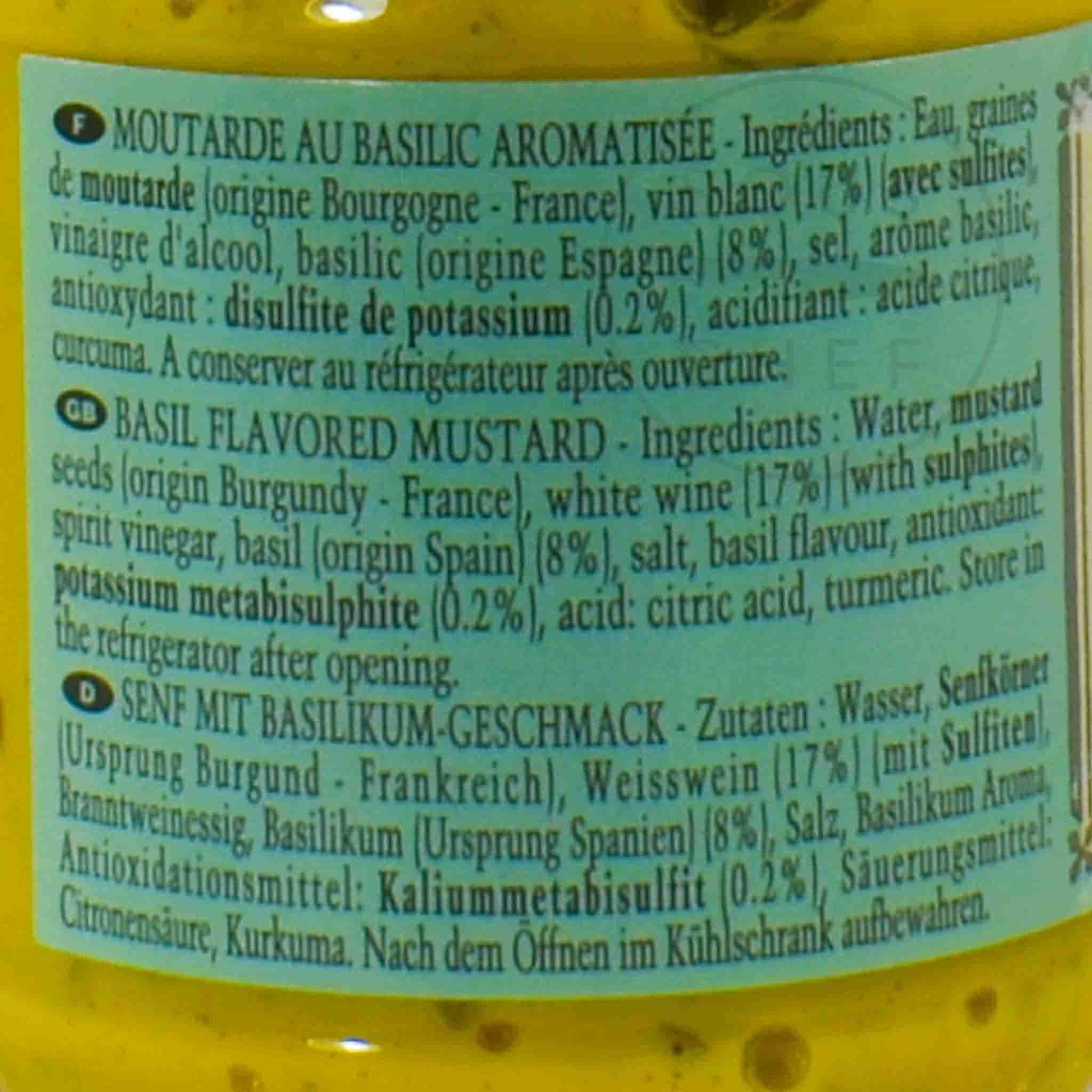 Fallot Dijon Mustard With Basil, 205g - Image 2
