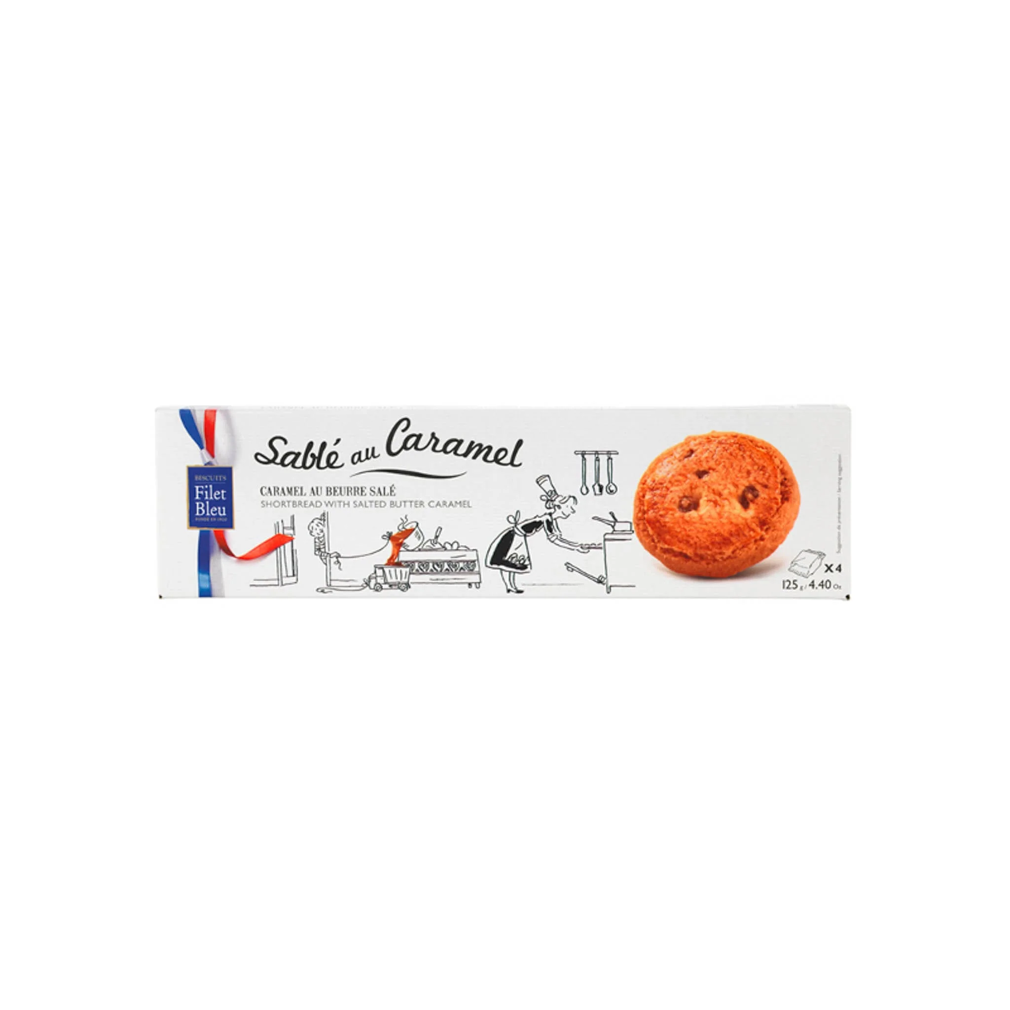 Filet Bleu Shortbread With Salted Butter Caramel, 125g