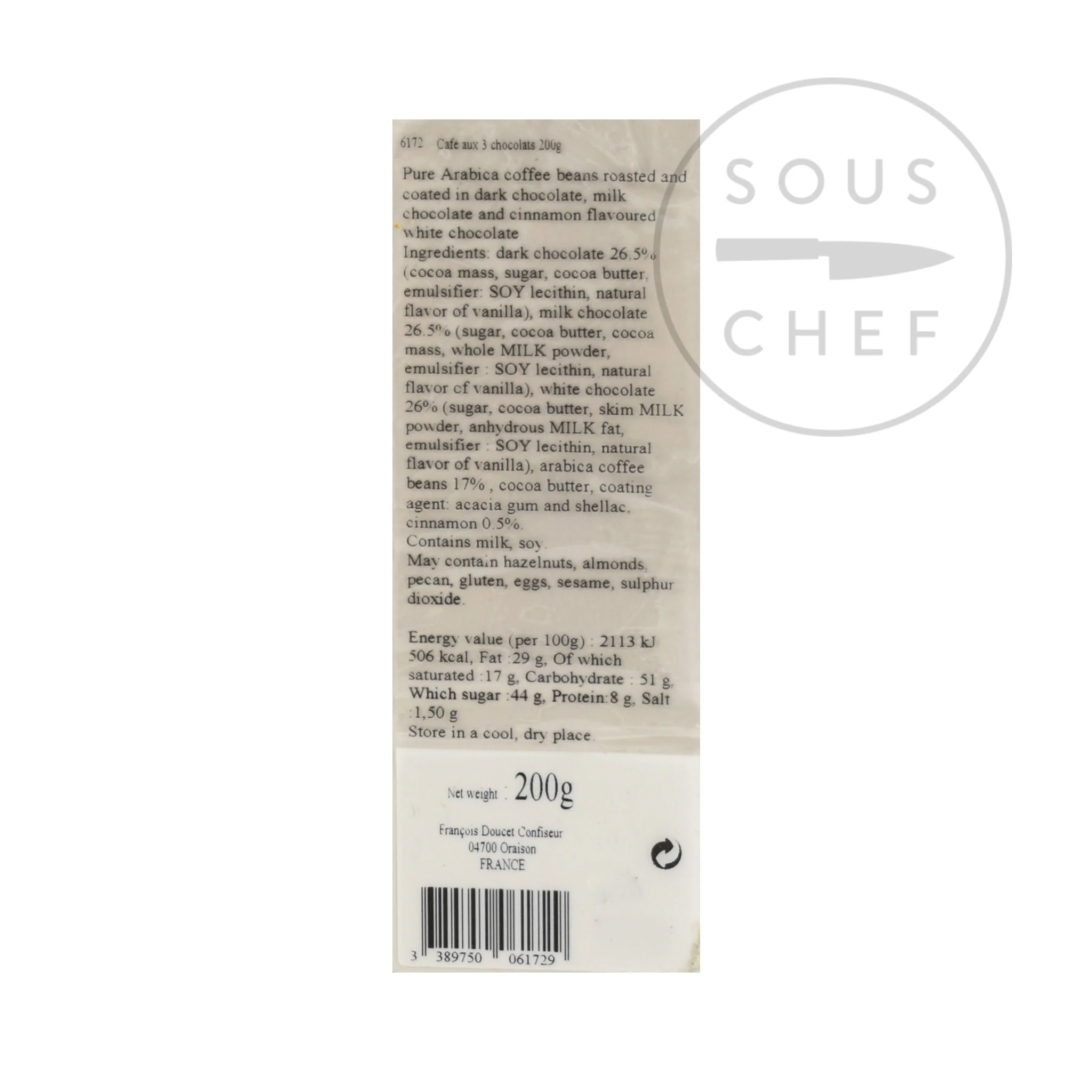 Francois Doucet Assorted Chocolate Coffee Beans, 200g - Image 2
