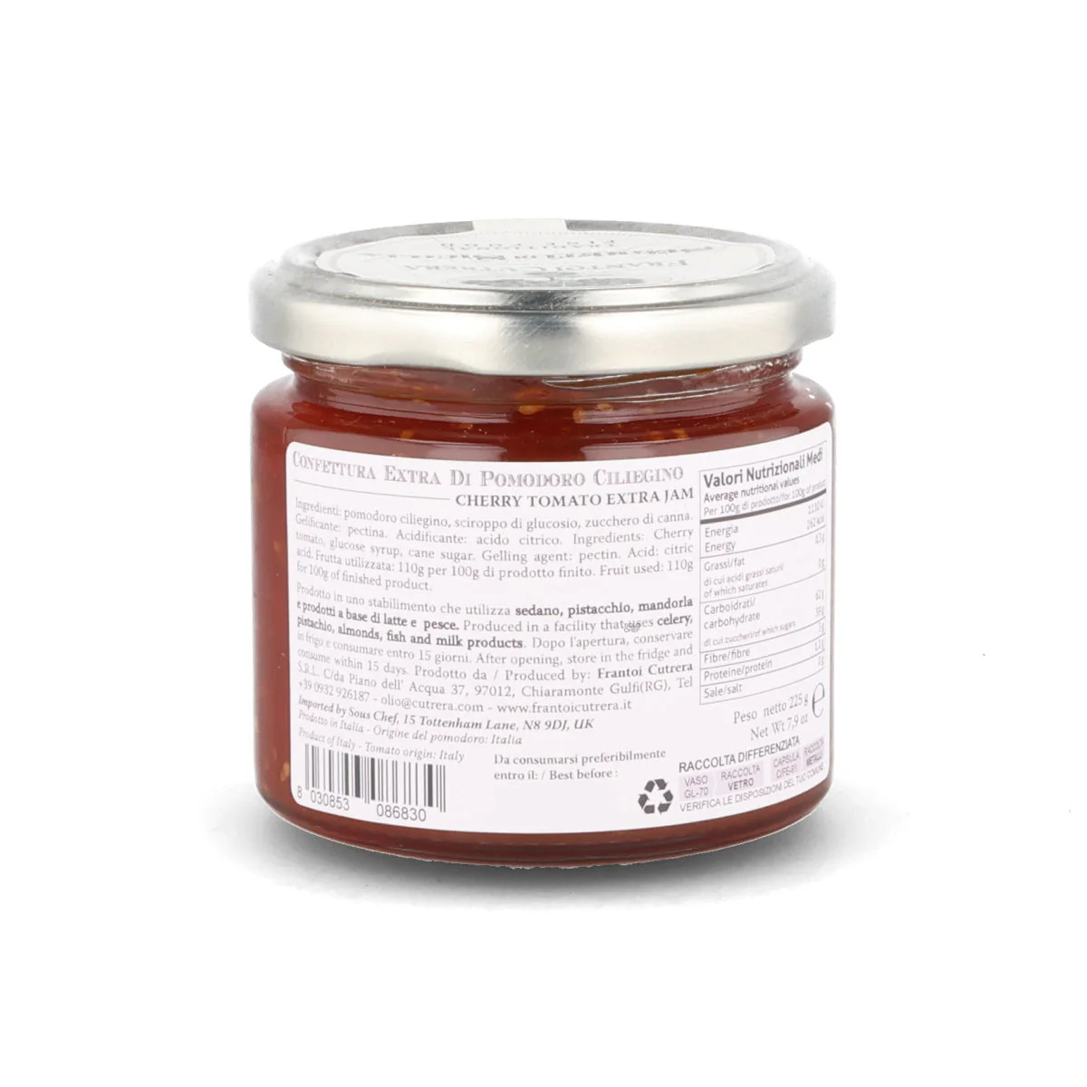 Frantoi Cutrera Cherry Tomato Extra Jam, 225g - Image 2