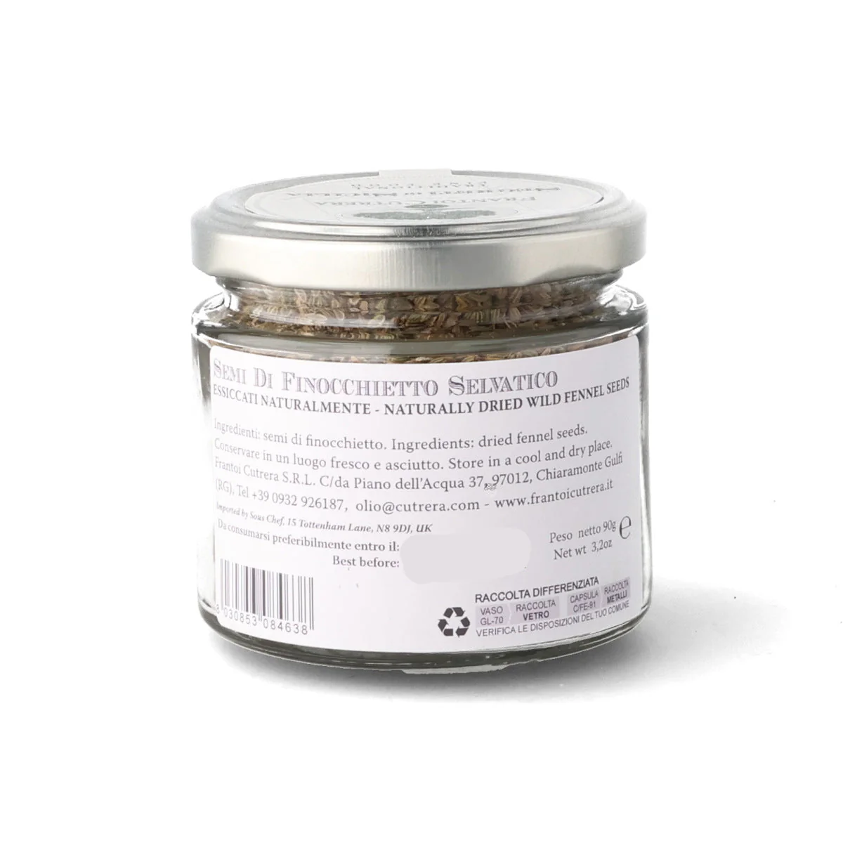 Frantoi Cutrera Naturally Dried Seeds of Hyblaean Wild Fennel, 90g - Image 2