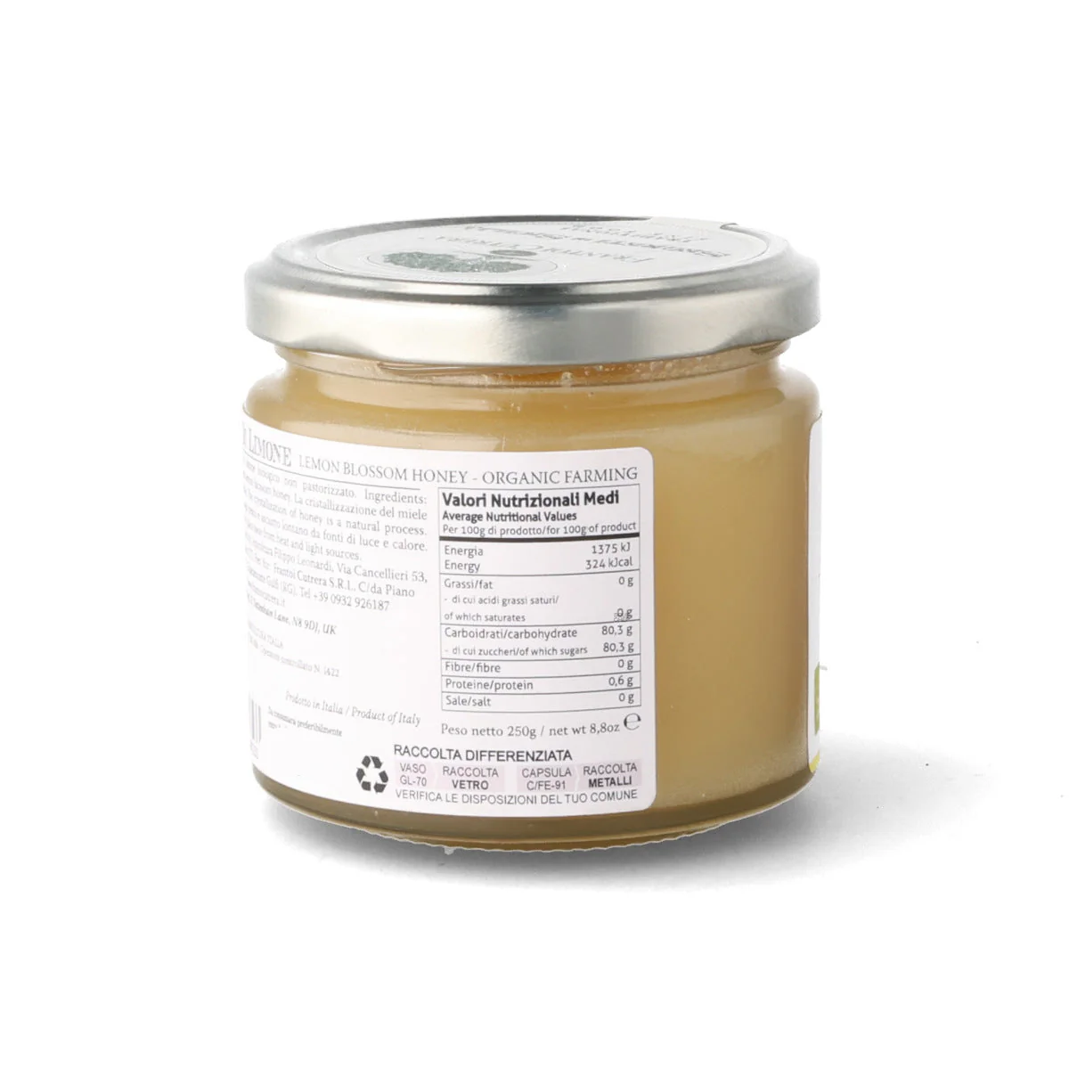 Frantoi Cutrera Organic Lemon Blossom Honey, 250g - Image 3