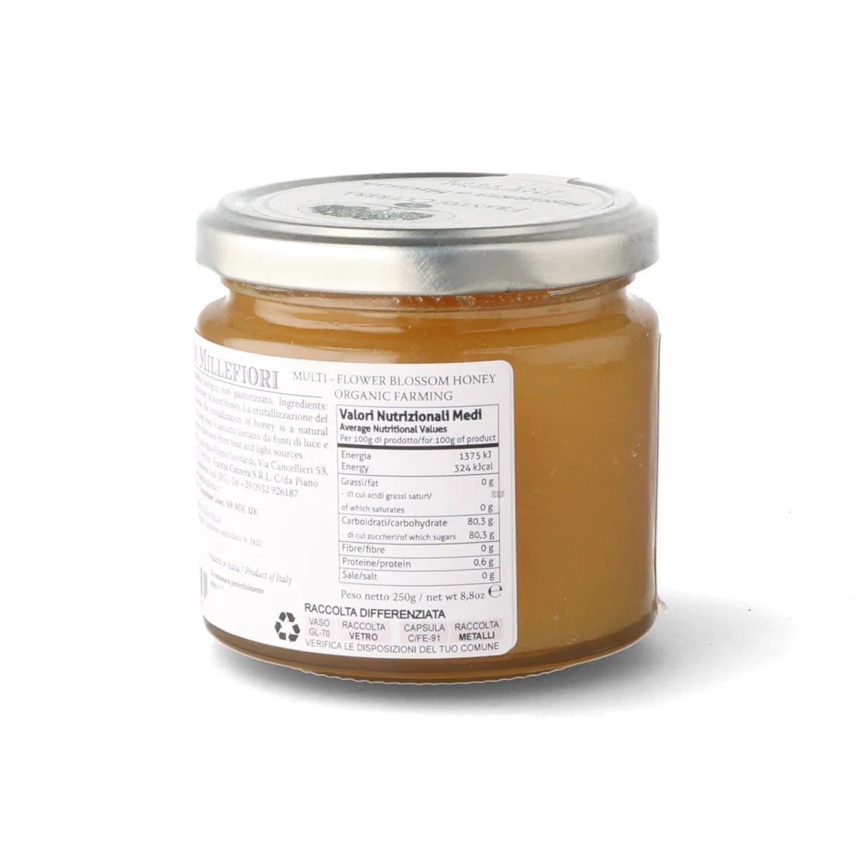 Frantoi Cutrera Organic Multi Flower Blossom Honey, 250g - Image 3