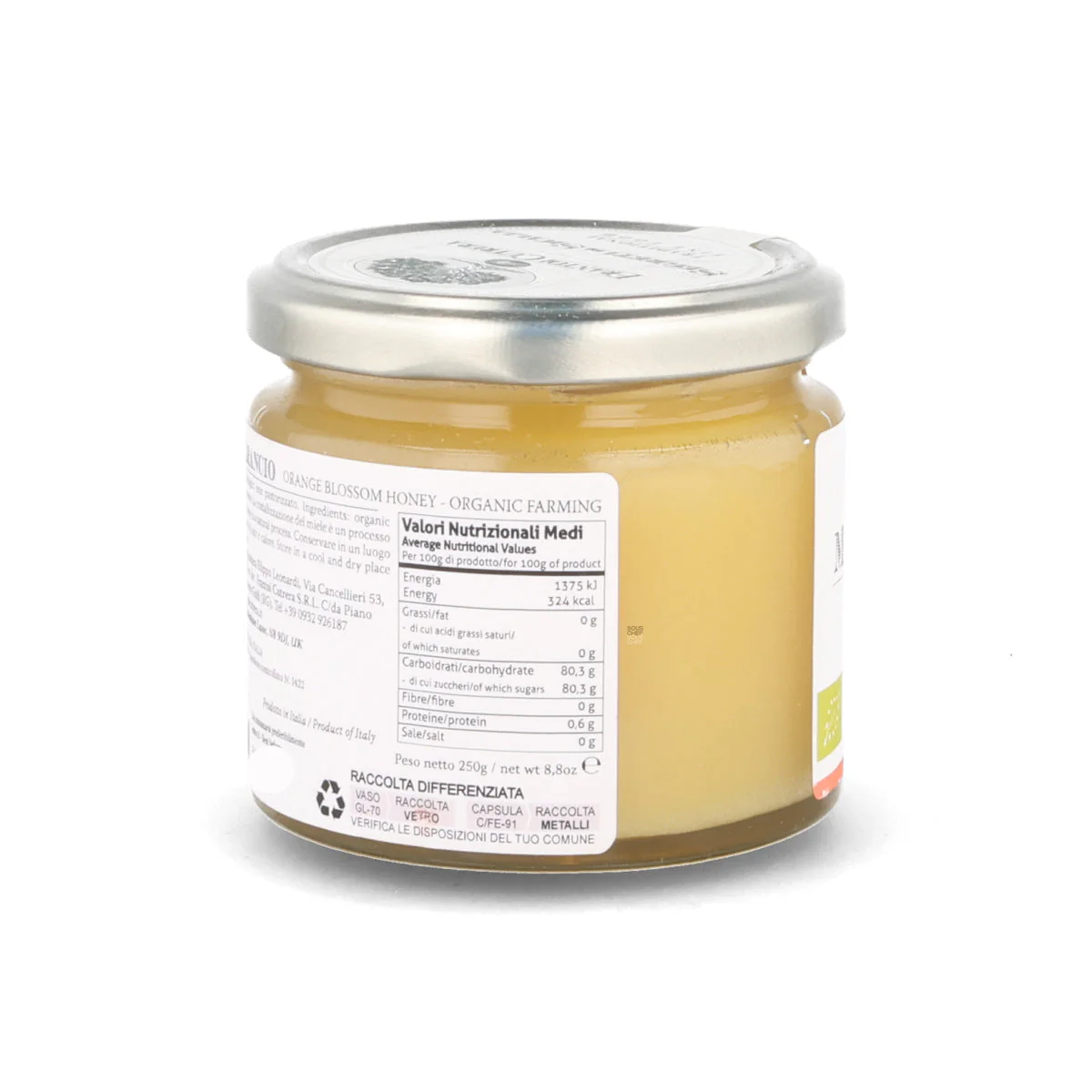 Frantoi Cutrera Organic Orange Blossom Honey, 250g - Image 3