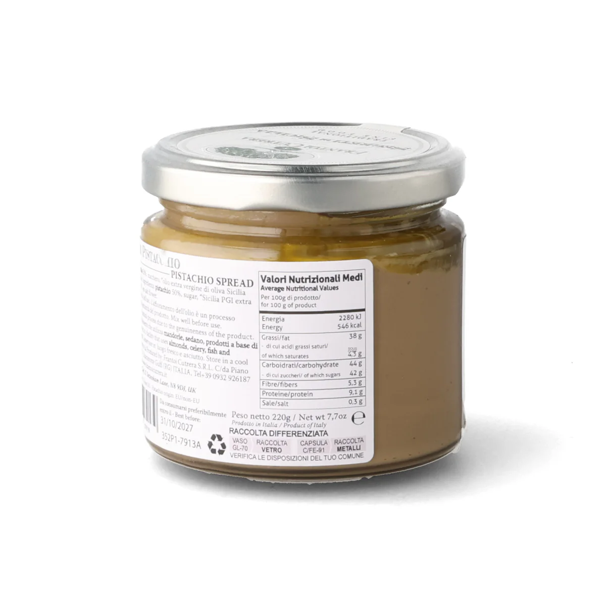 Frantoi Cutrera Pistachio Cream, 220g - Image 3