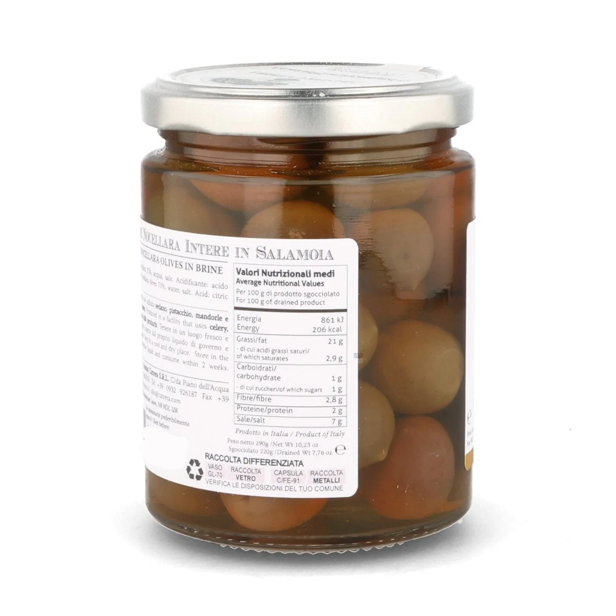 Frantoi Cutrera Whole Black Nocellara Olives in Brine, 290g - Image 2