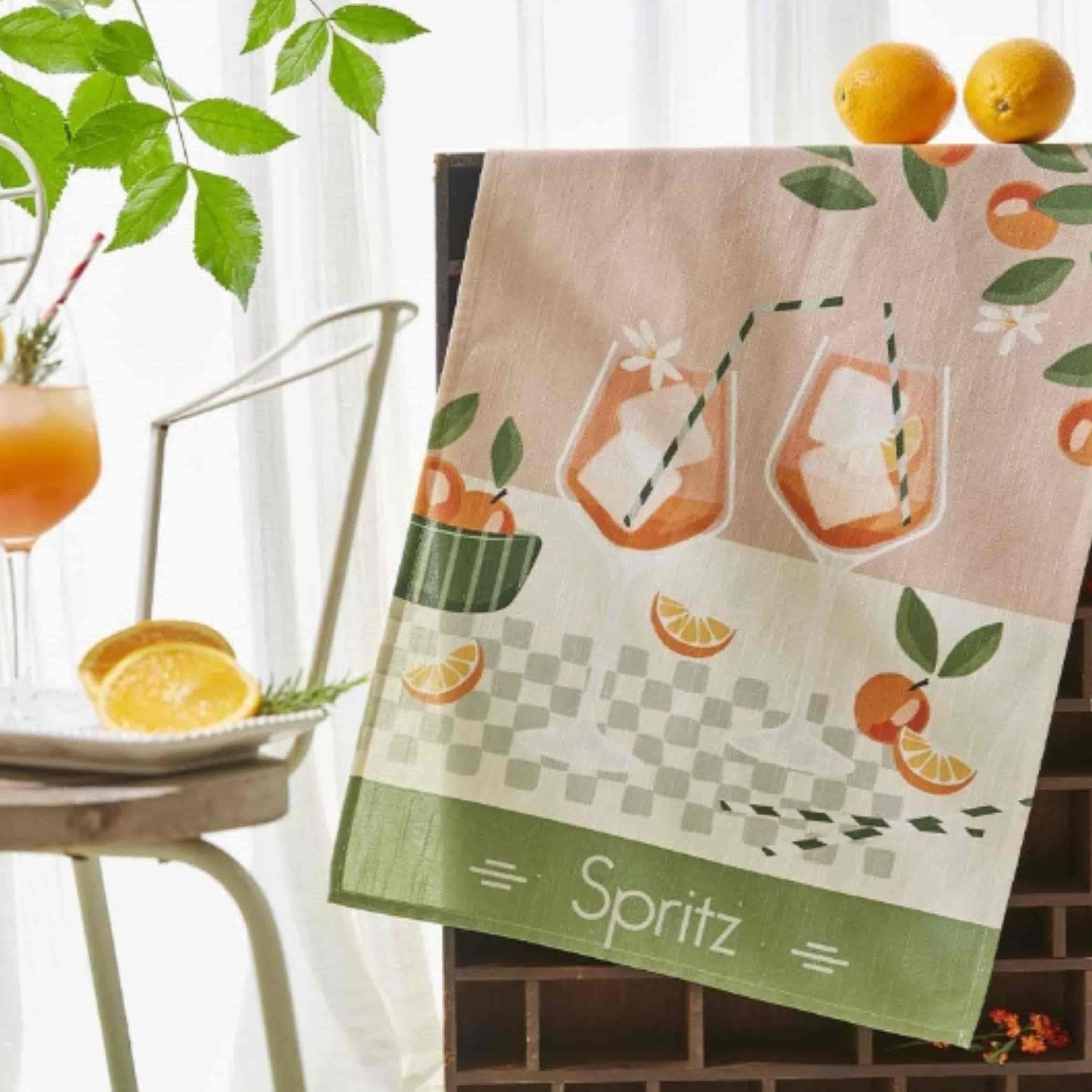 Coucke Linen Blend Tea Towel - Spritz - Image 2