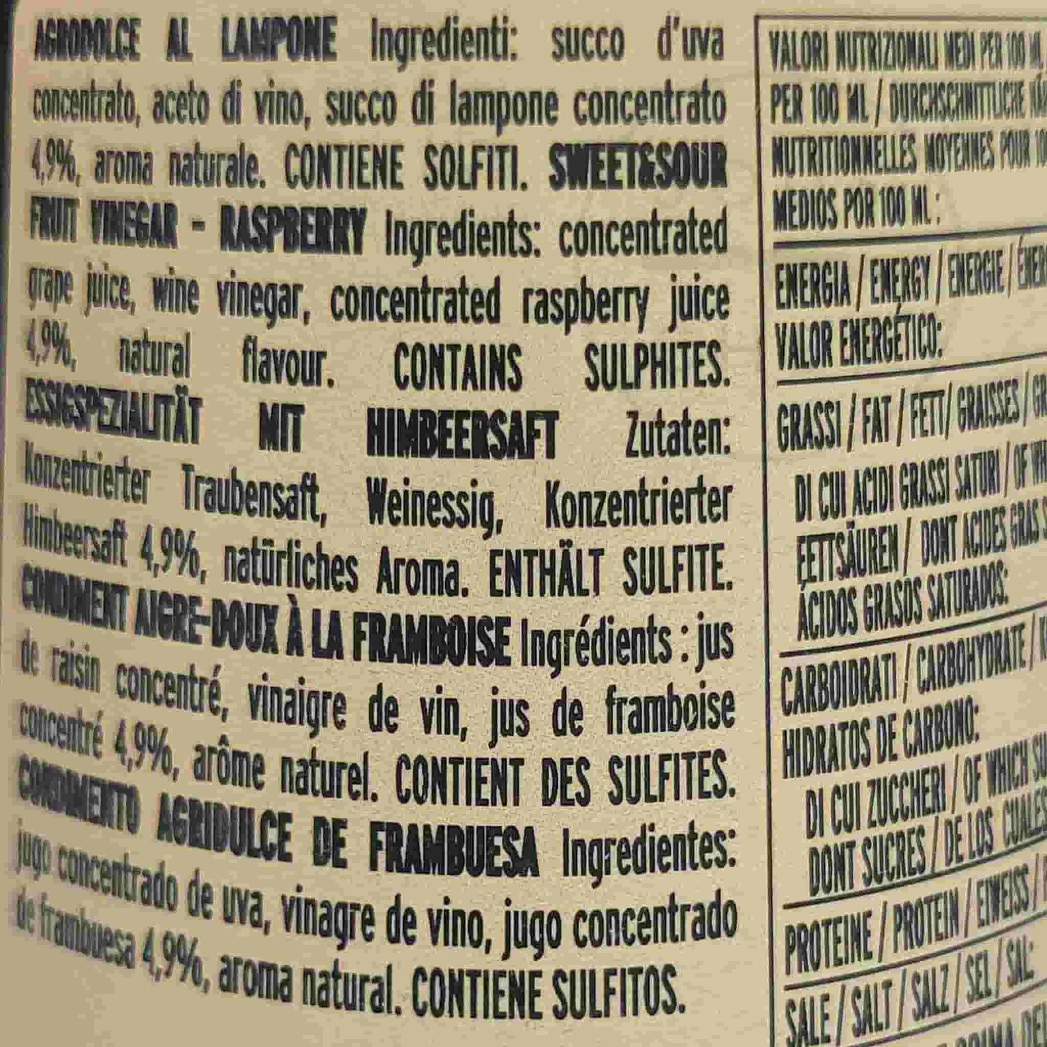 Giusti Sweet and Sour Raspberry Condiment, 250ml - Image 2
