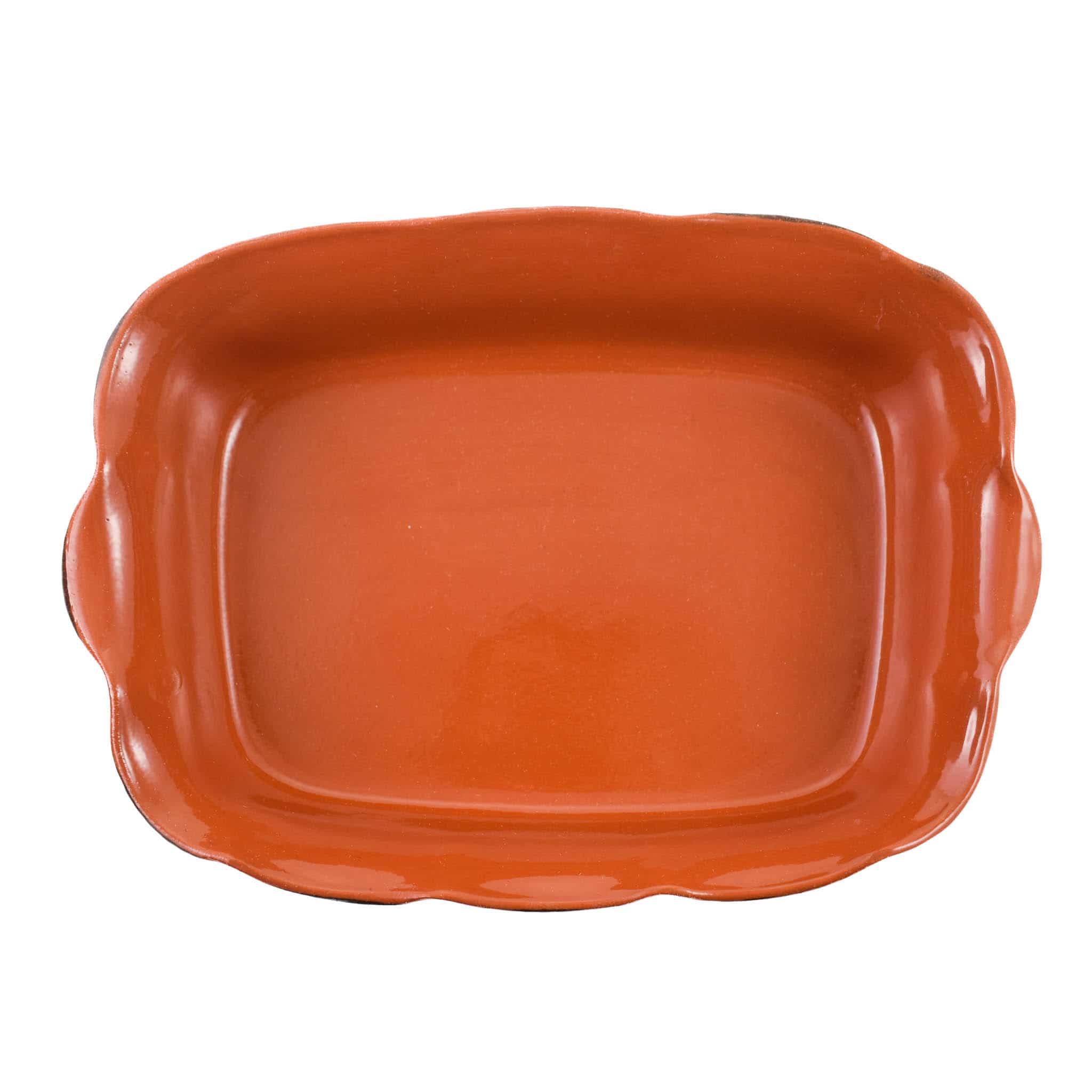 Glazed Terracotta Wavy Roasting Dish, 35cm - Image 2