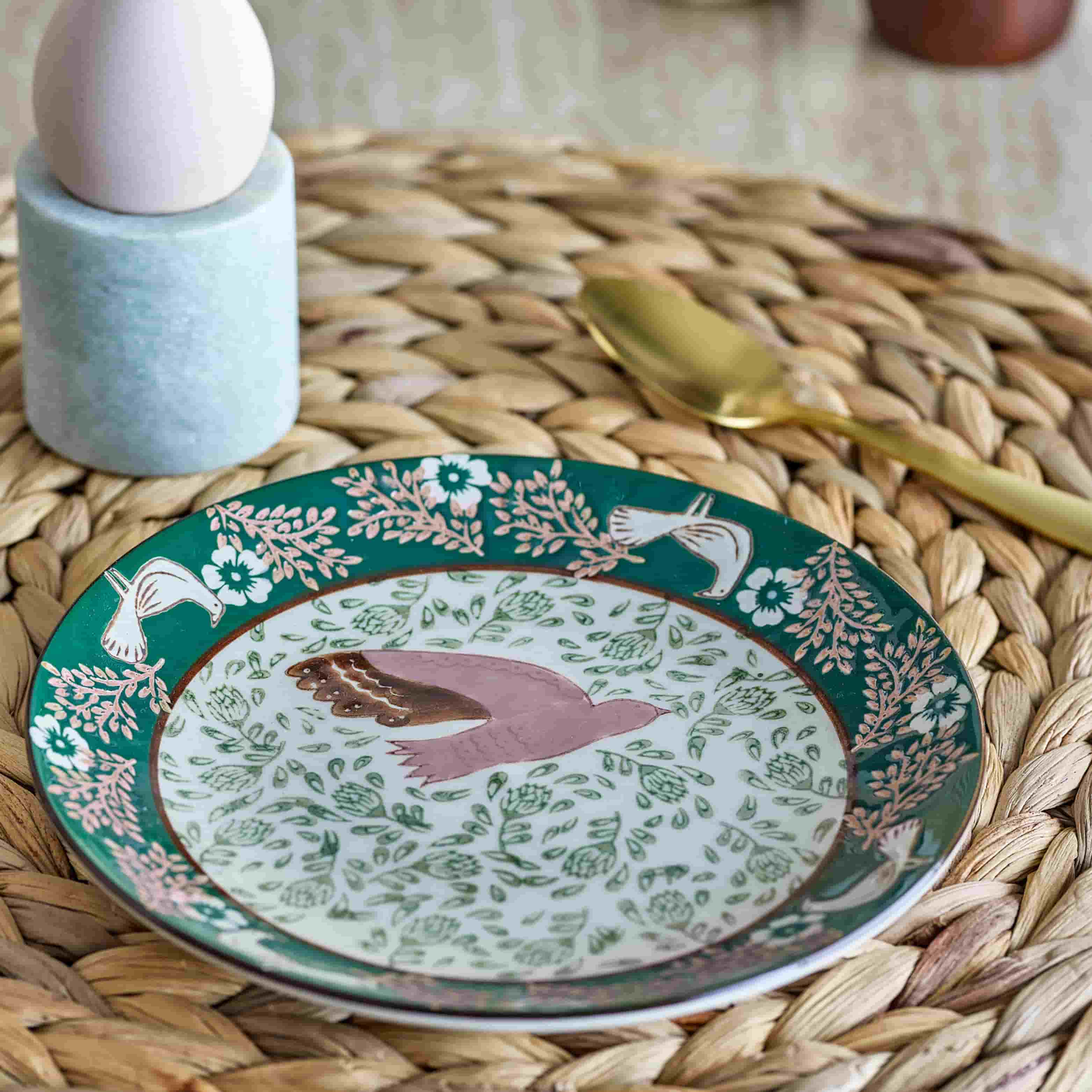 Green Hezha Plate, 16cm - Image 3