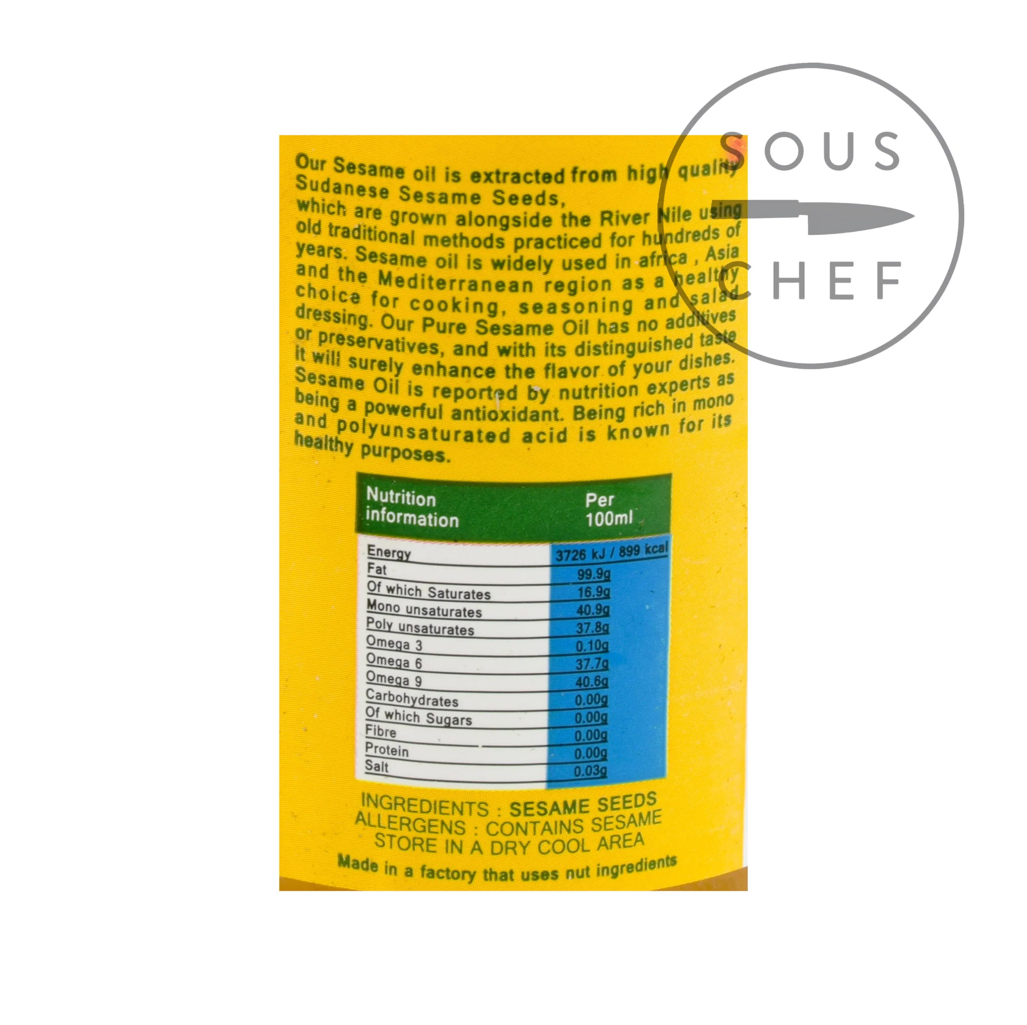 Greenfields Pure Sesame Oil, 425ml - Image 2