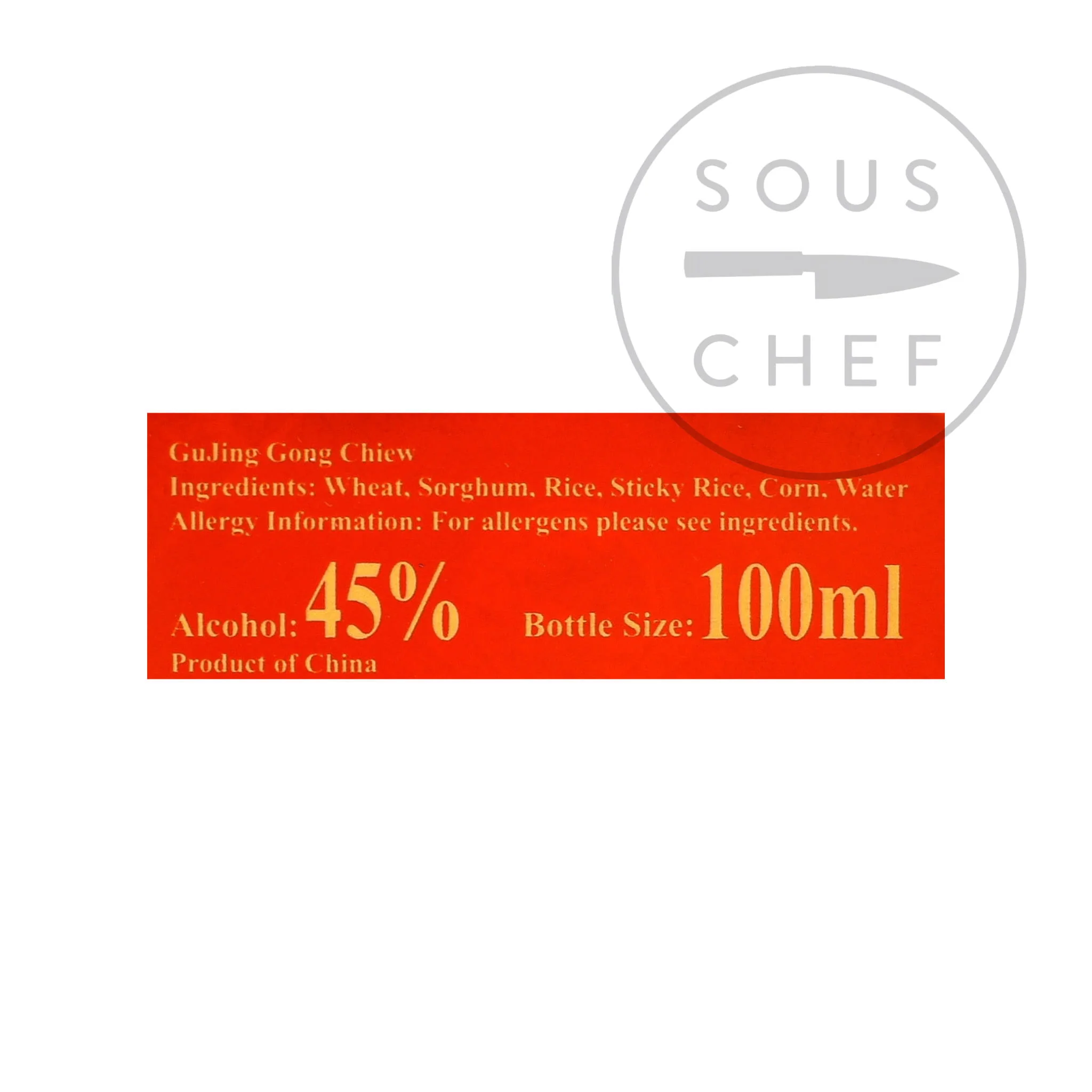 Gujinggong Chiew Red Bottle Baijiu 45%, 100ml - Image 3