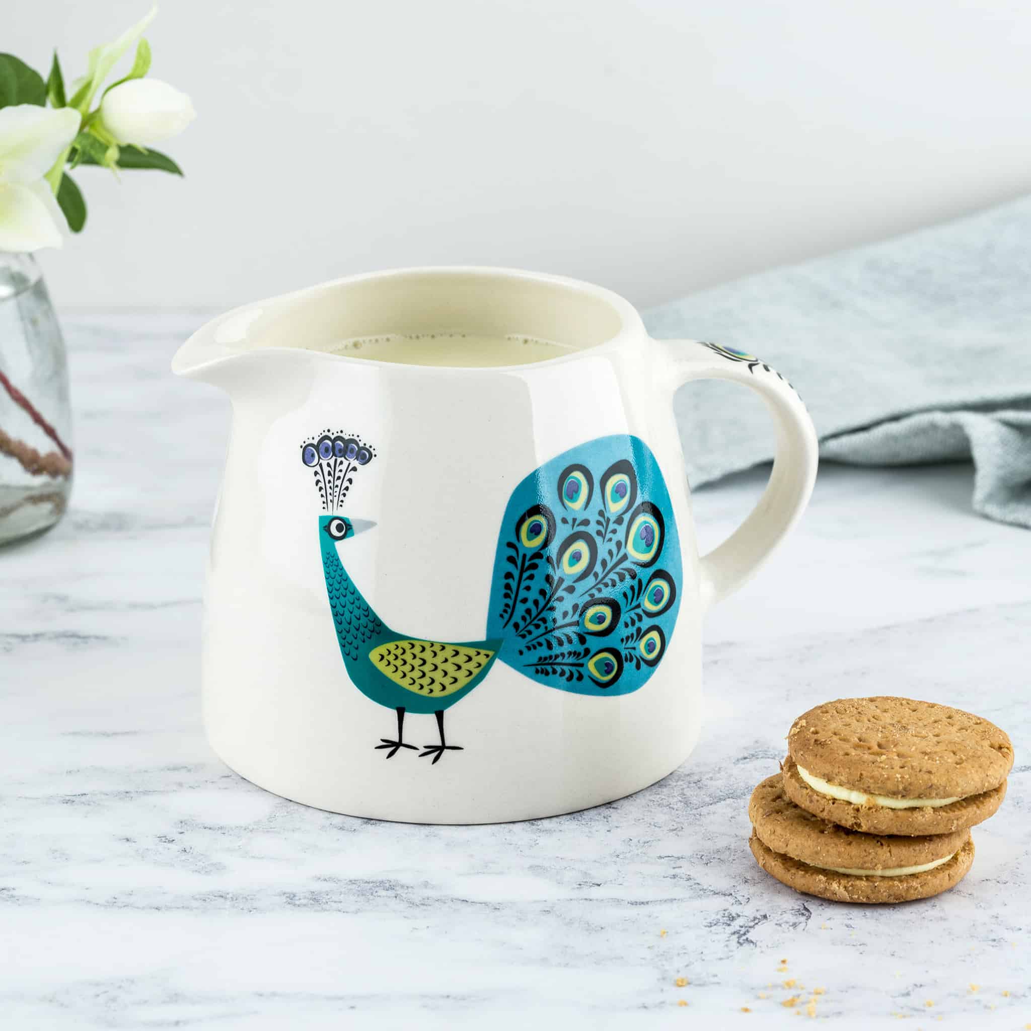 Hannah Turner Peacock Milk Jug, 280ml - Image 2