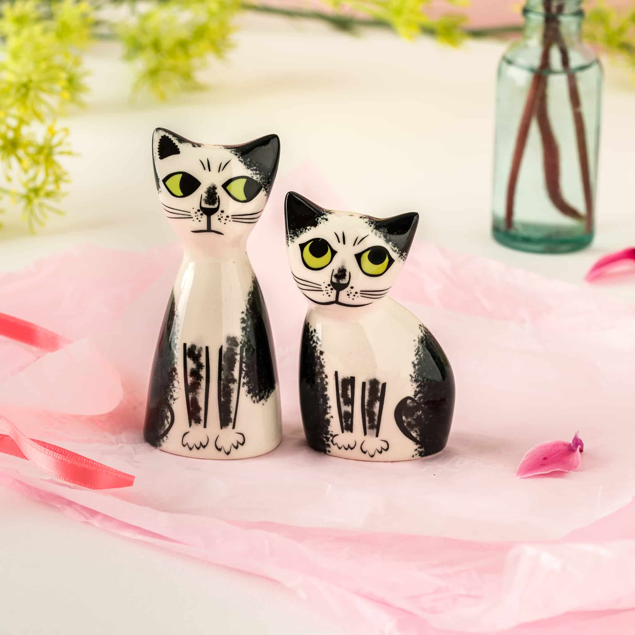 Hannah Turner Set of 2 Cat Salt & Pepper Shakers, 9.5cm - Image 2