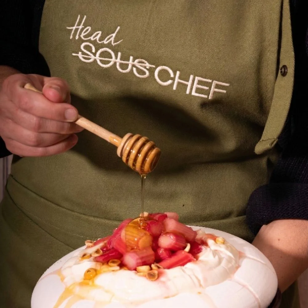Sous Chef "Head Chef" Green Denim Apron - Image 3
