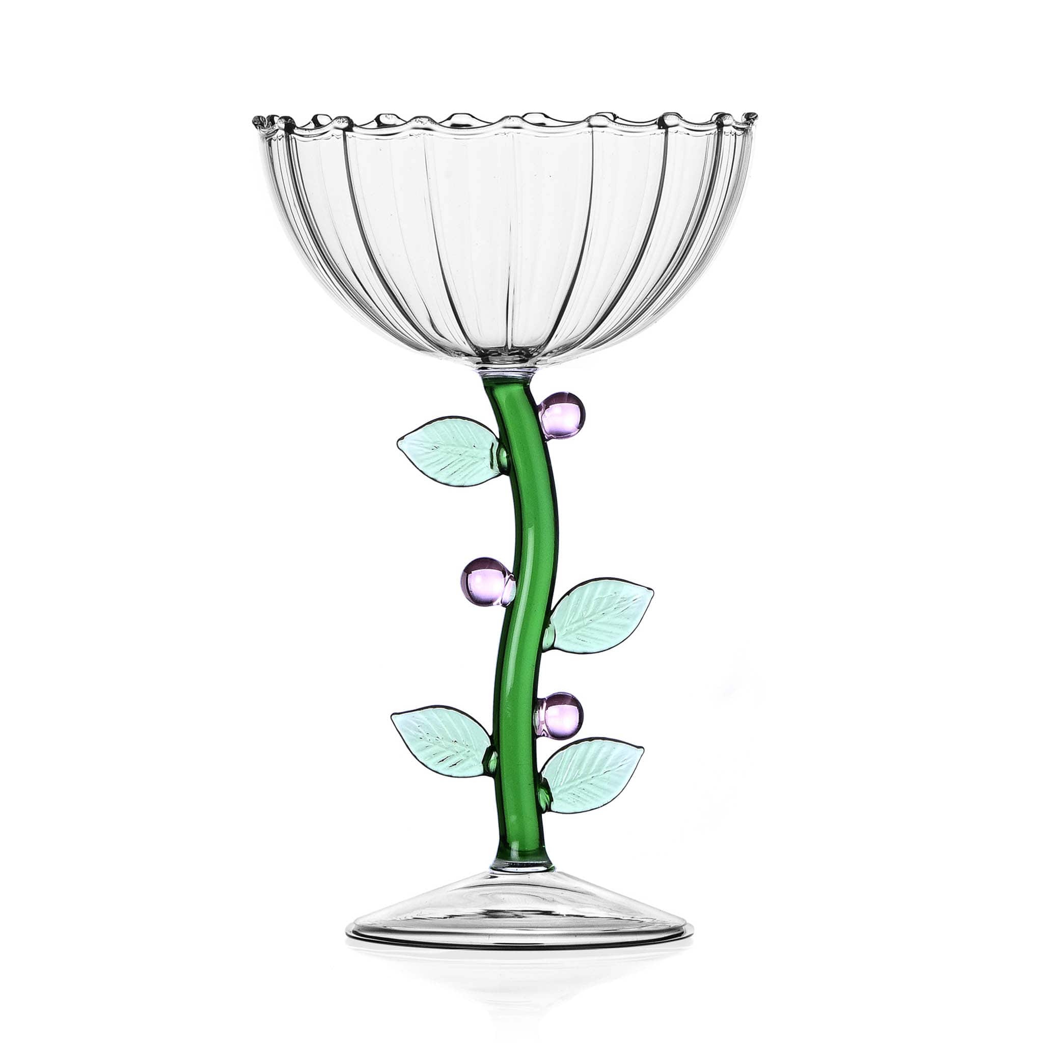 Ichendorf Milano Pink Flower Optical Coupe Glass, 240ml