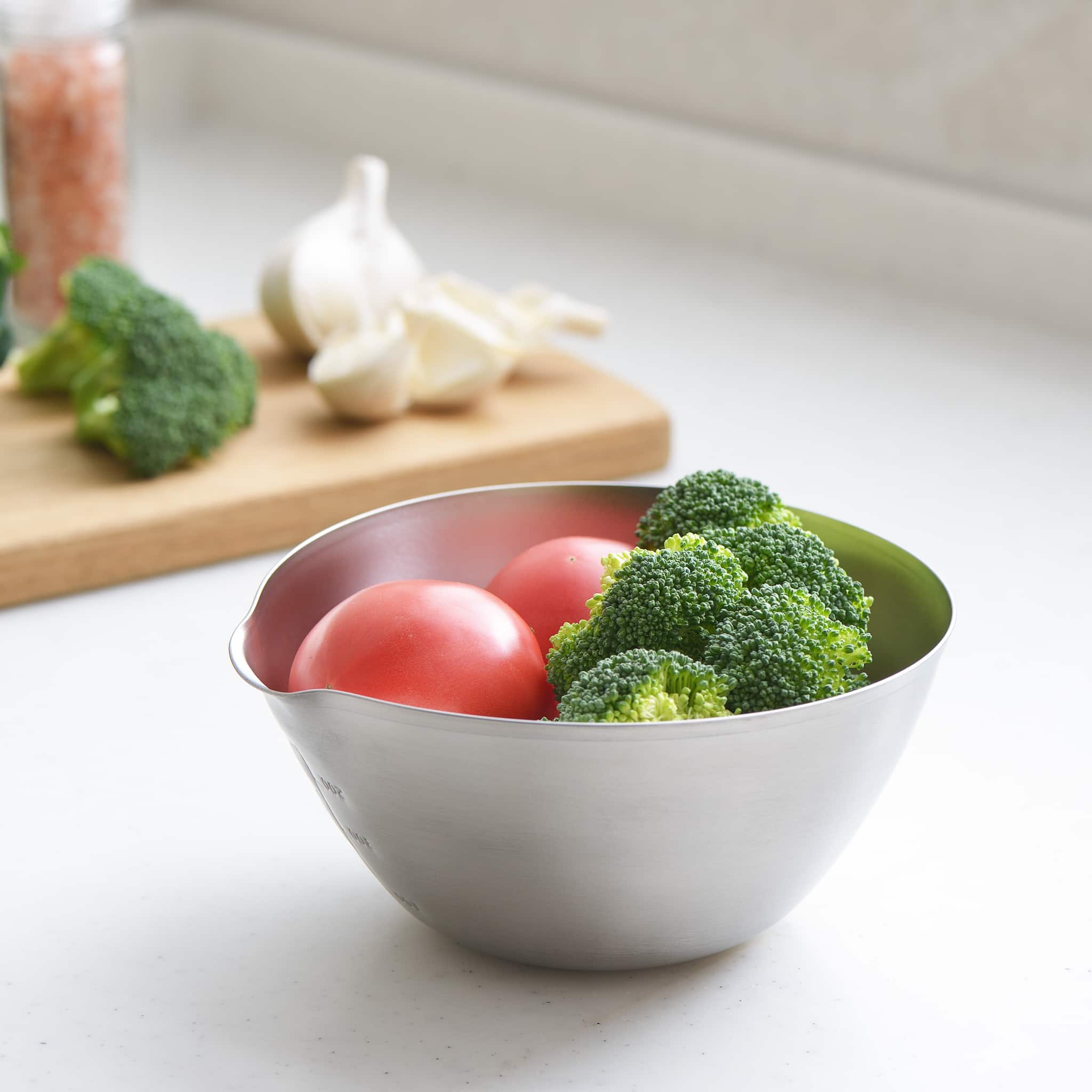 Japanese Stainless Steel Mixing Bowl with Pouring Spout - Image 5