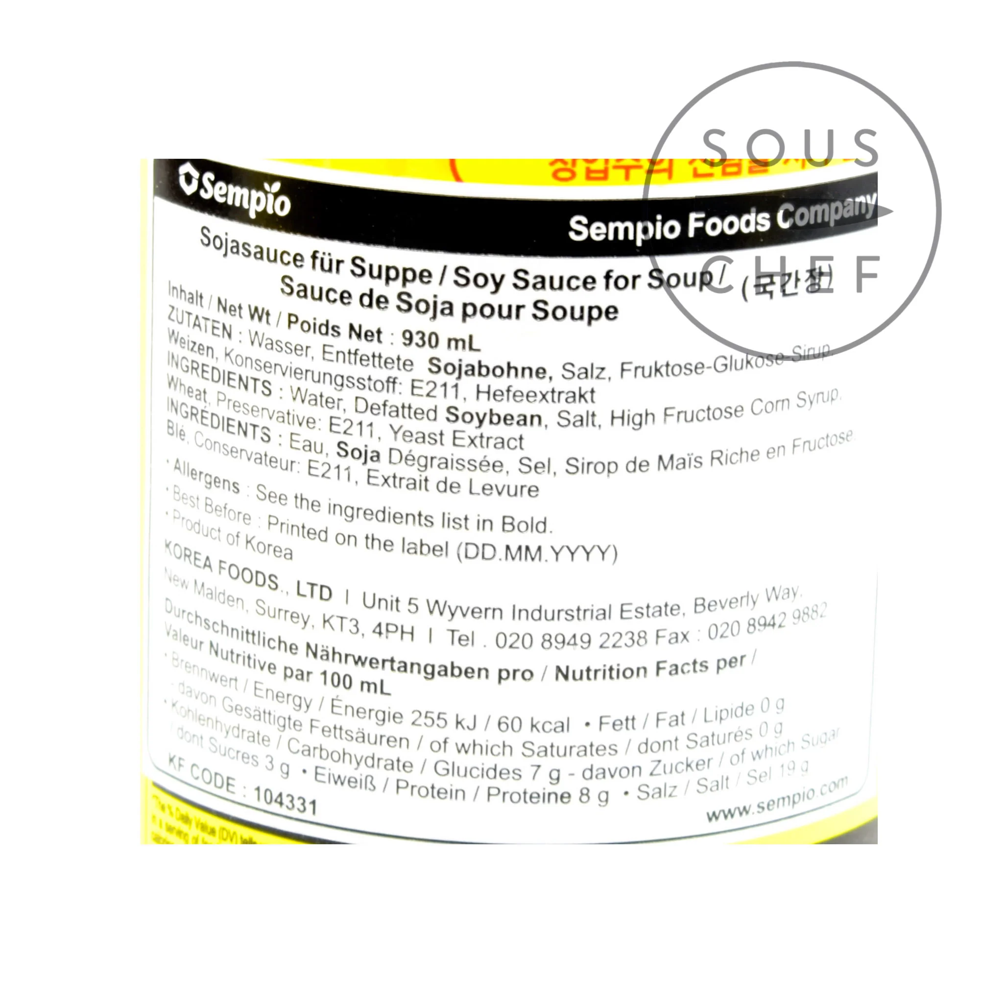Korean Soy Sauce For Soup, 860ml - Image 2